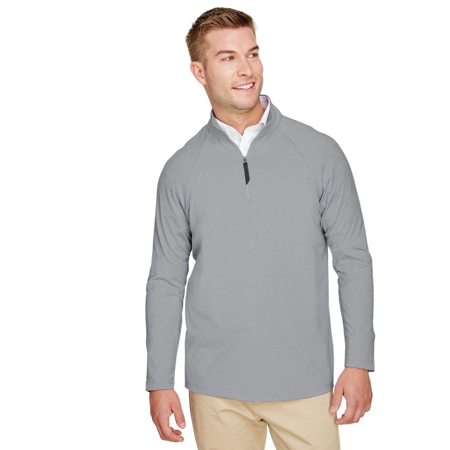 Black Sweatshirts - Devon & Jones - Micro-Stripe Zip