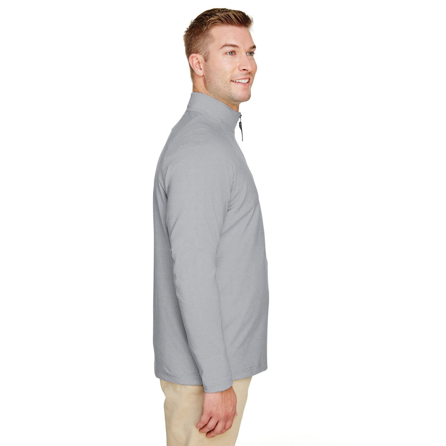 Black Sweatshirts - Devon & Jones - Micro-Stripe Zip