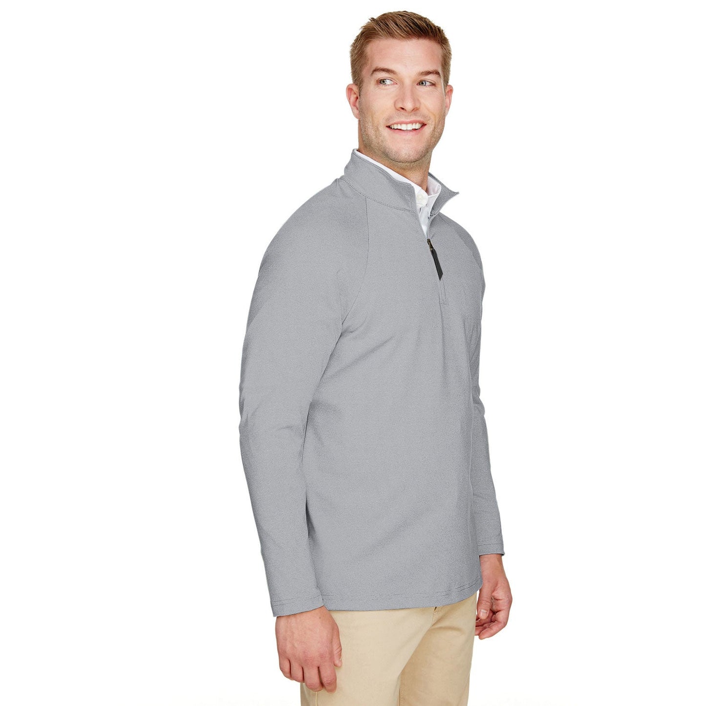 Black Sweatshirts - Devon & Jones - Micro-Stripe Zip