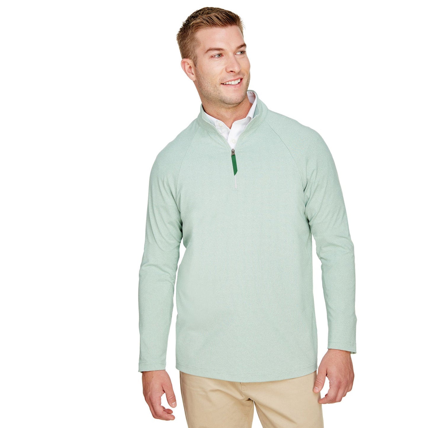 Black Sweatshirts - Devon & Jones - Micro-Stripe Zip
