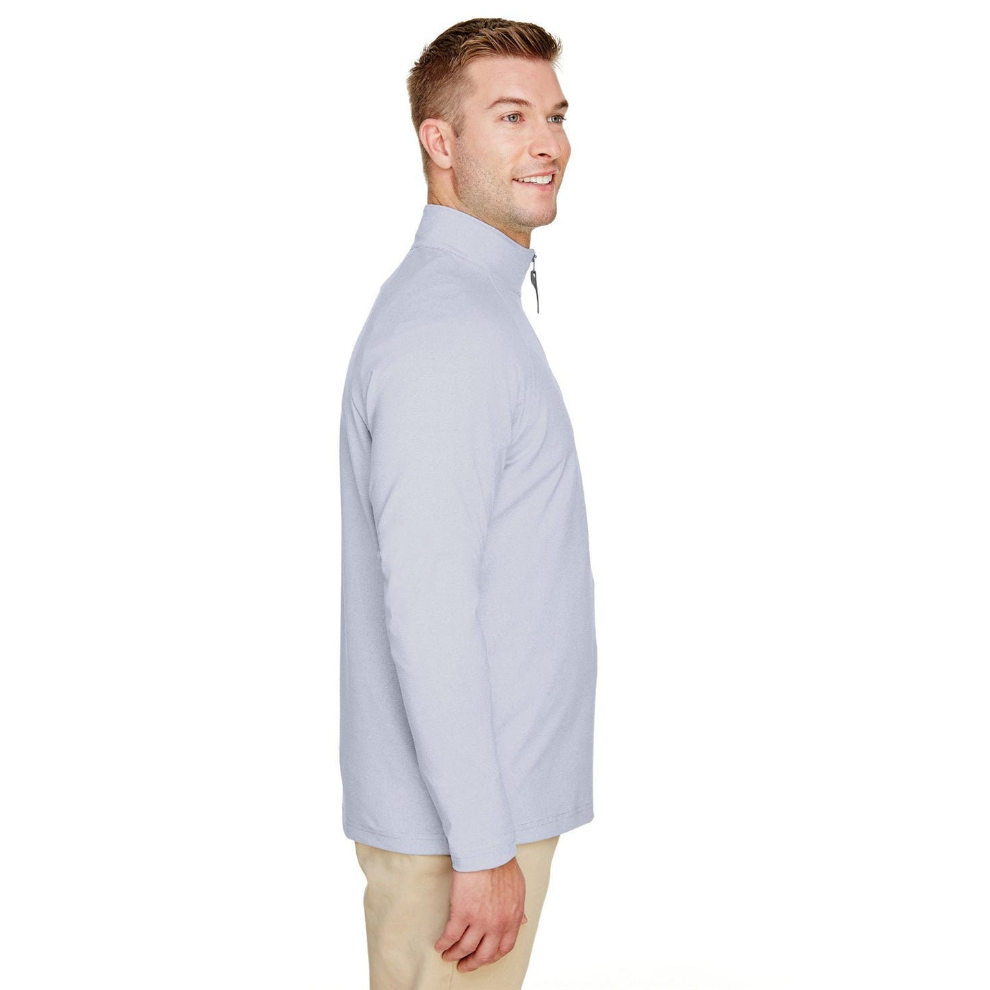 Black Sweatshirts - Devon & Jones - Micro-Stripe Zip