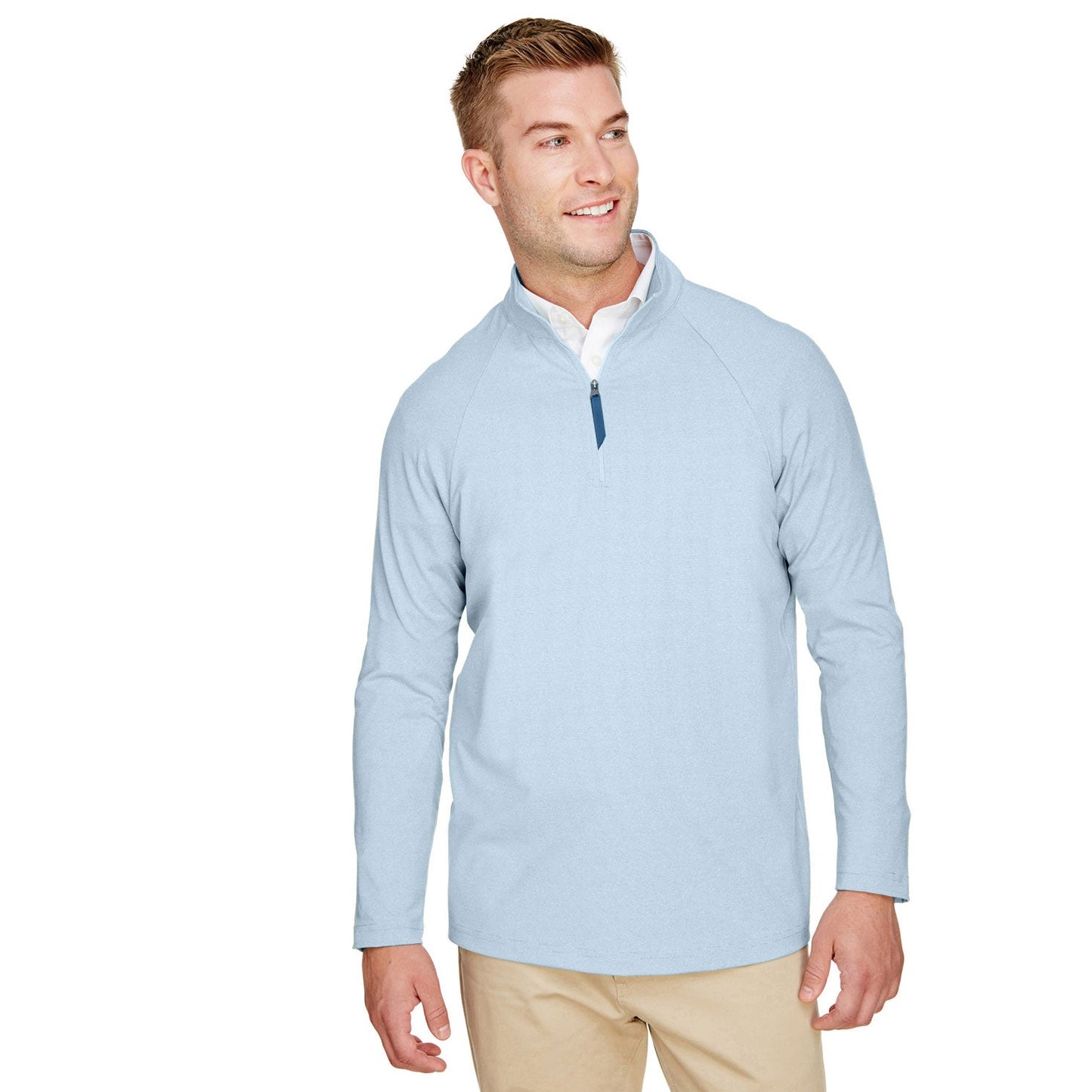Black Sweatshirts - Devon & Jones - Micro-Stripe Zip