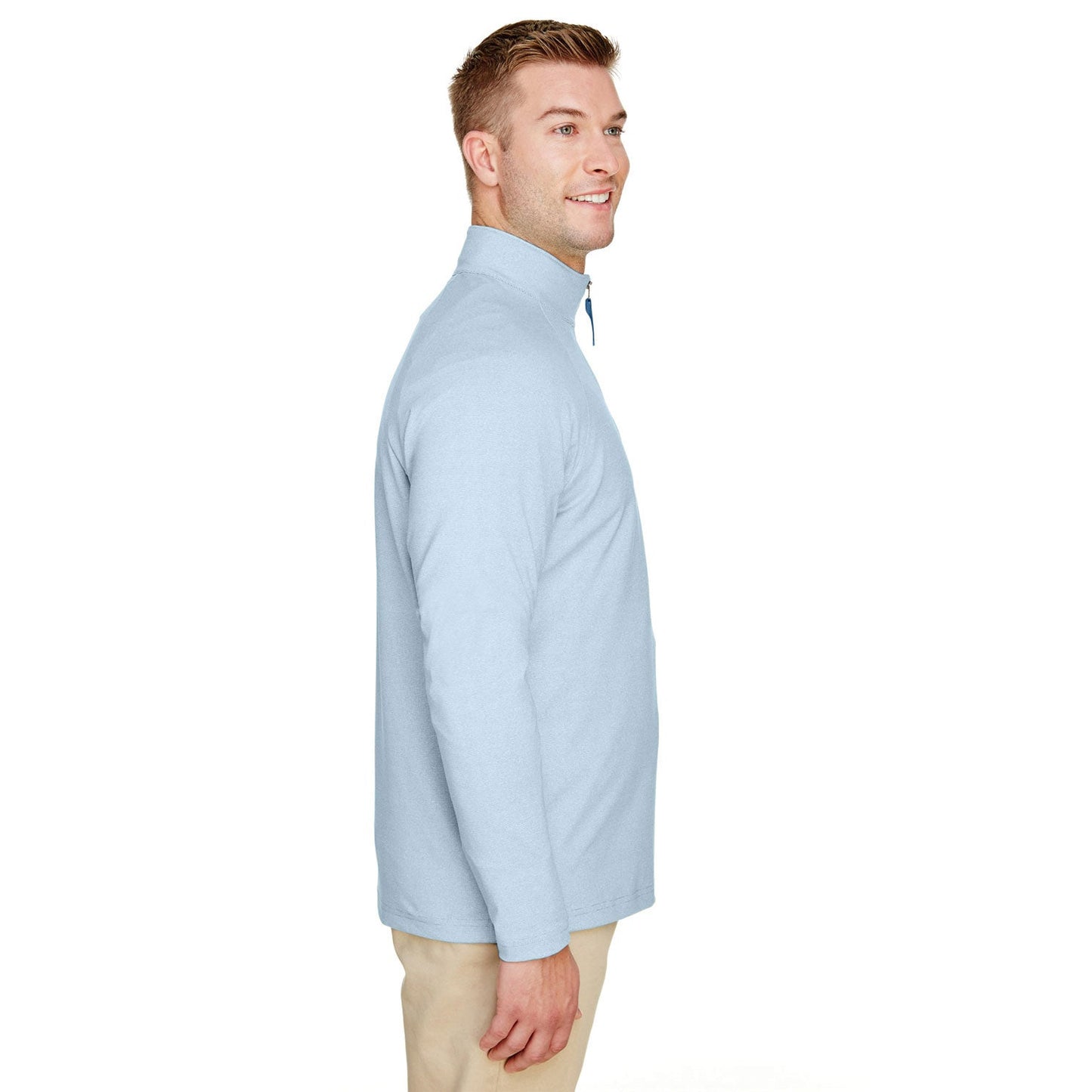 Black Sweatshirts - Devon & Jones - Micro-Stripe Zip
