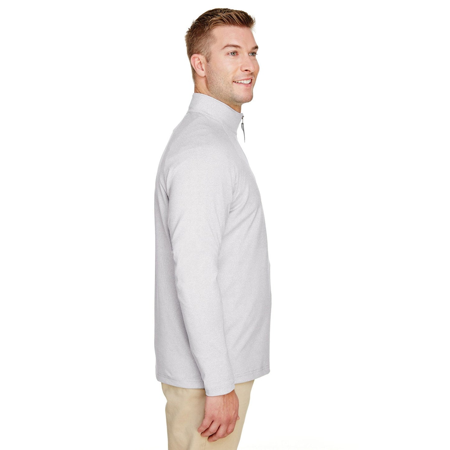 Black Sweatshirts - Devon & Jones - Micro-Stripe Zip