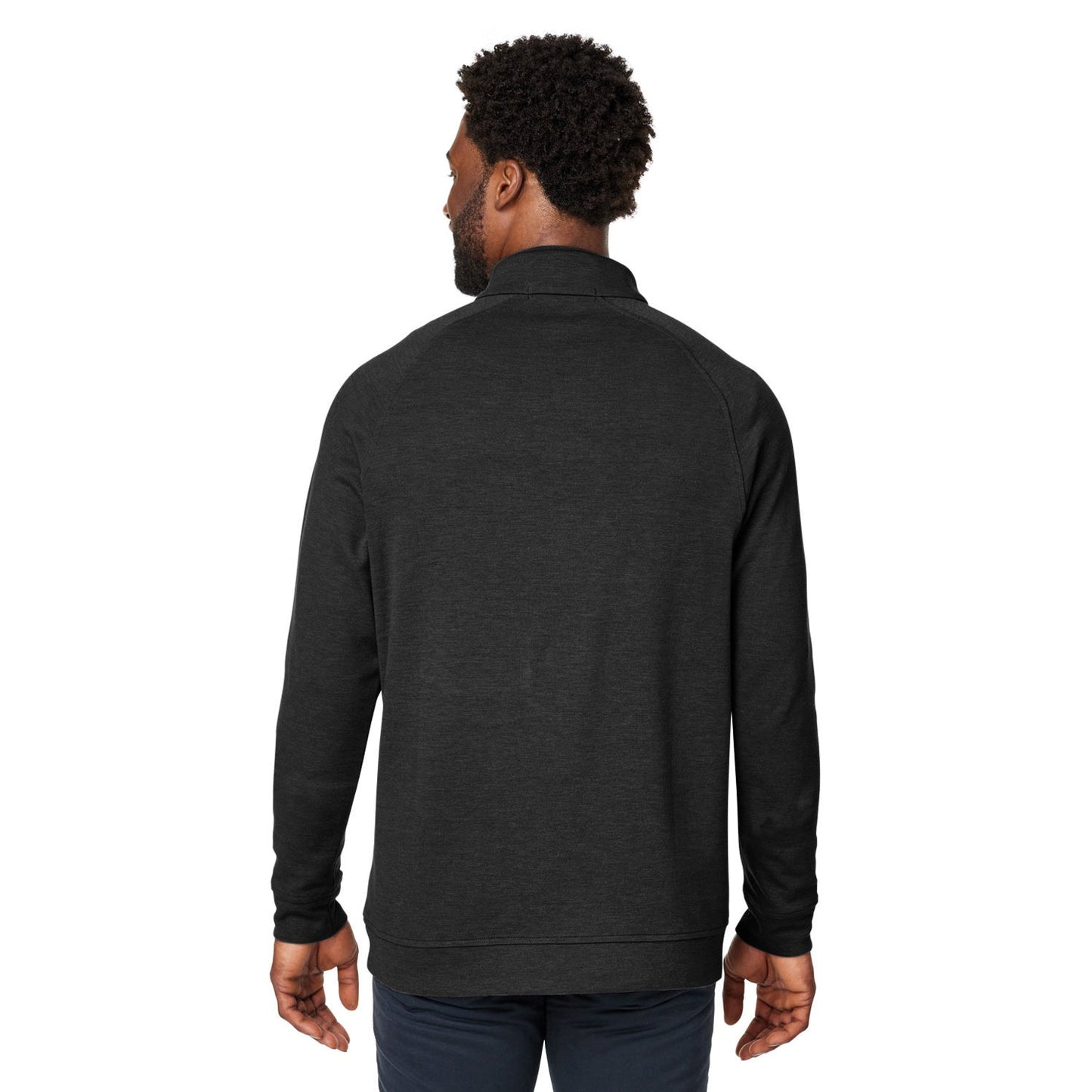 Black Melange Sweatshirt - Devon & Jones - Stylish Comfort