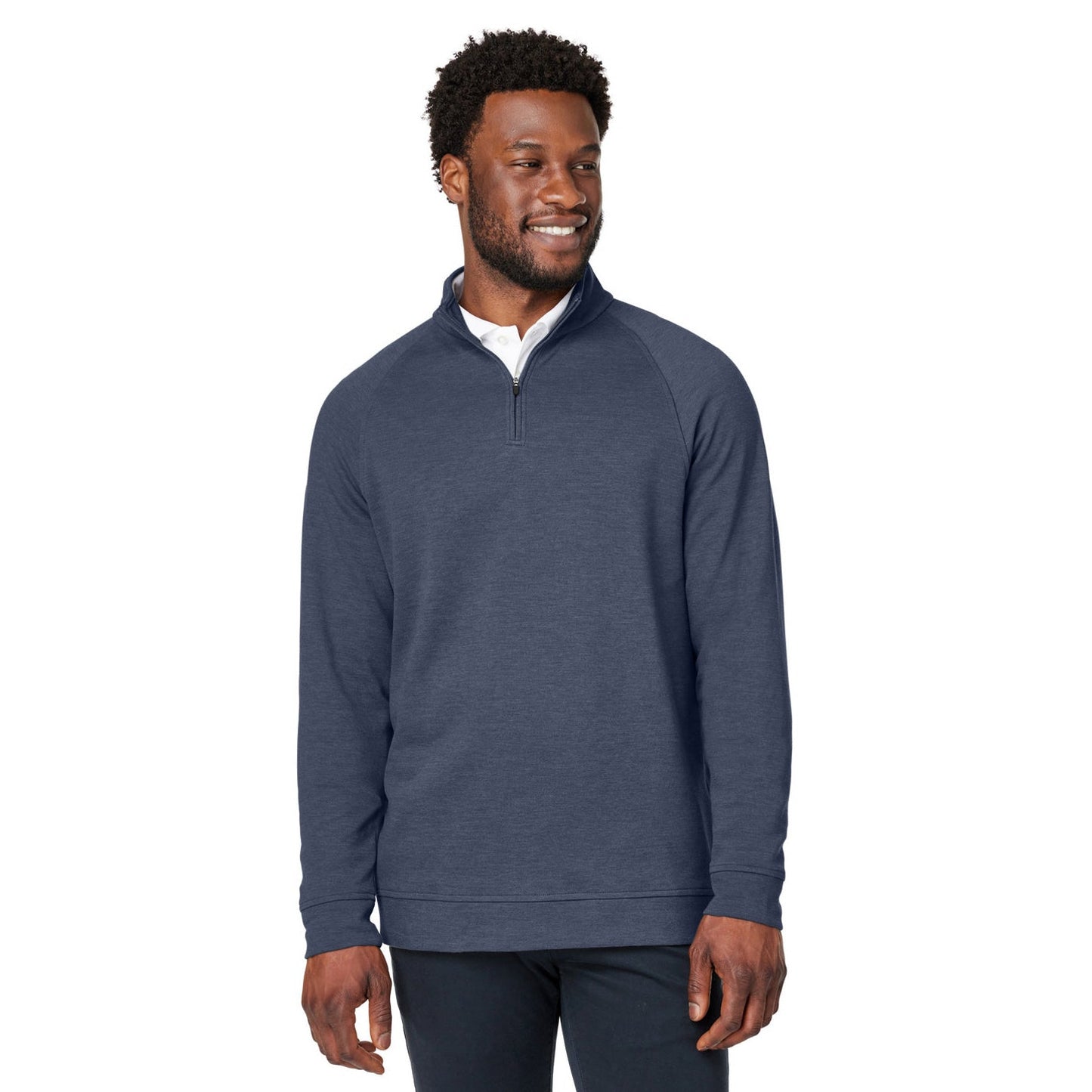 Black Melange Sweatshirt - Devon & Jones - Stylish Comfort