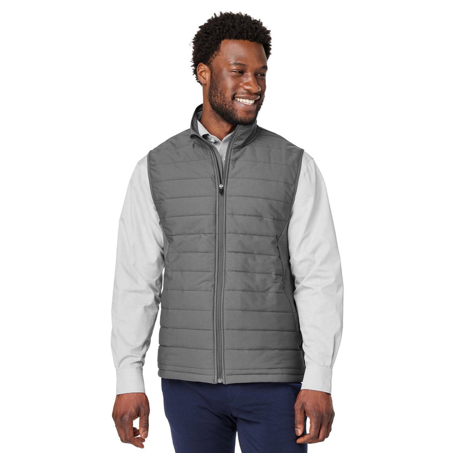 Black Melange Vest - Devon & Jones - Stylish Hybrid