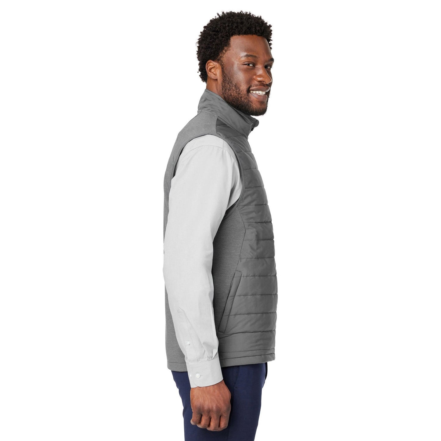 Black Melange Vest - Devon & Jones - Stylish Hybrid