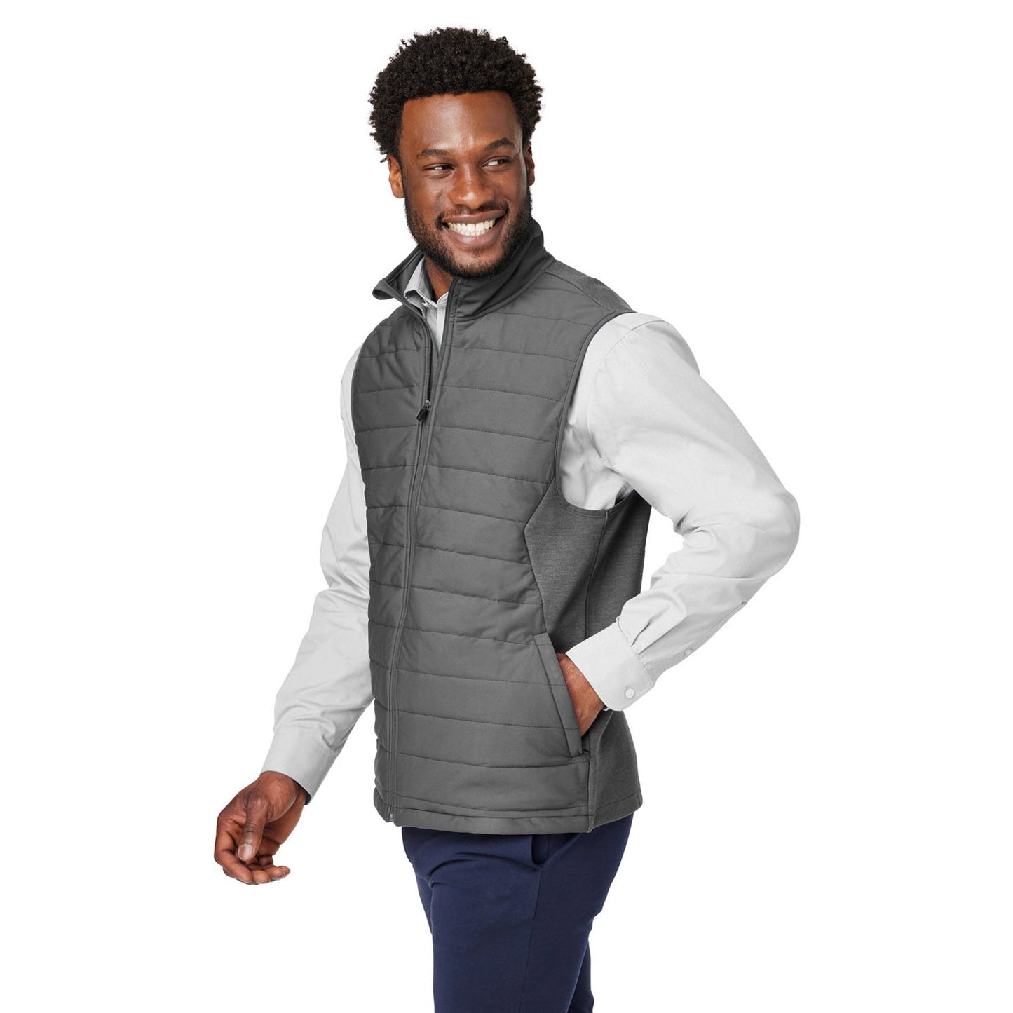 Black Melange Vest - Devon & Jones - Stylish Hybrid