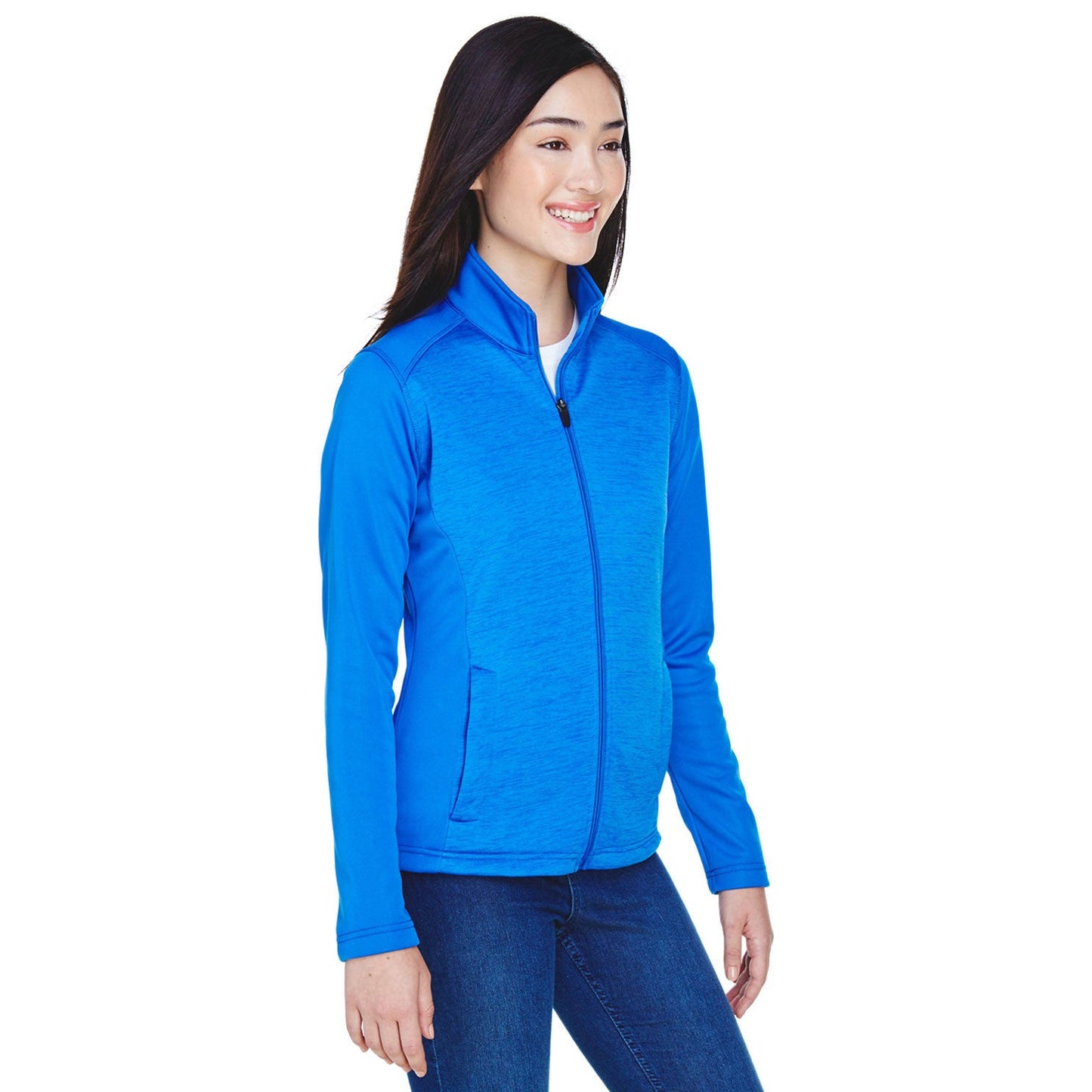 Black Heather Sweatshirt - Devon & Jones - Full Zip Fleece
