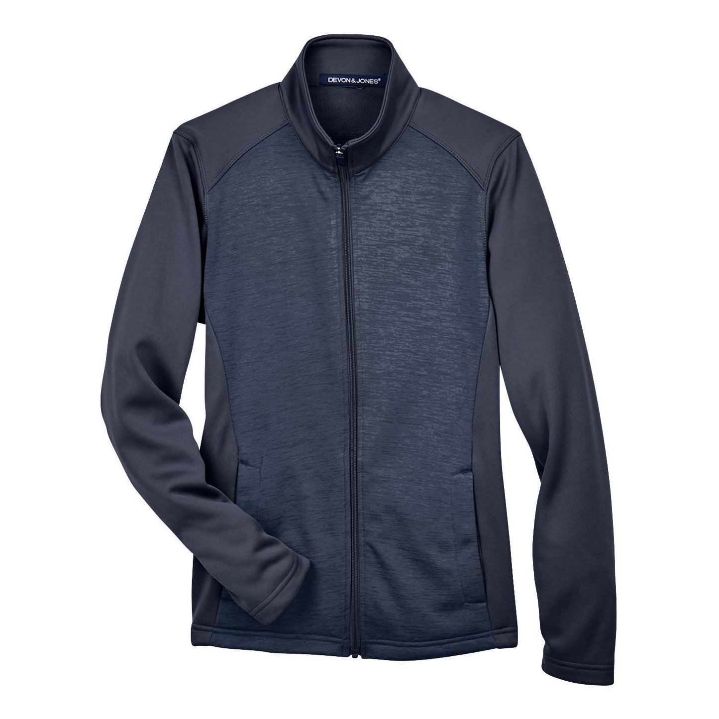 Black Heather Sweatshirt - Devon & Jones - Full Zip Fleece