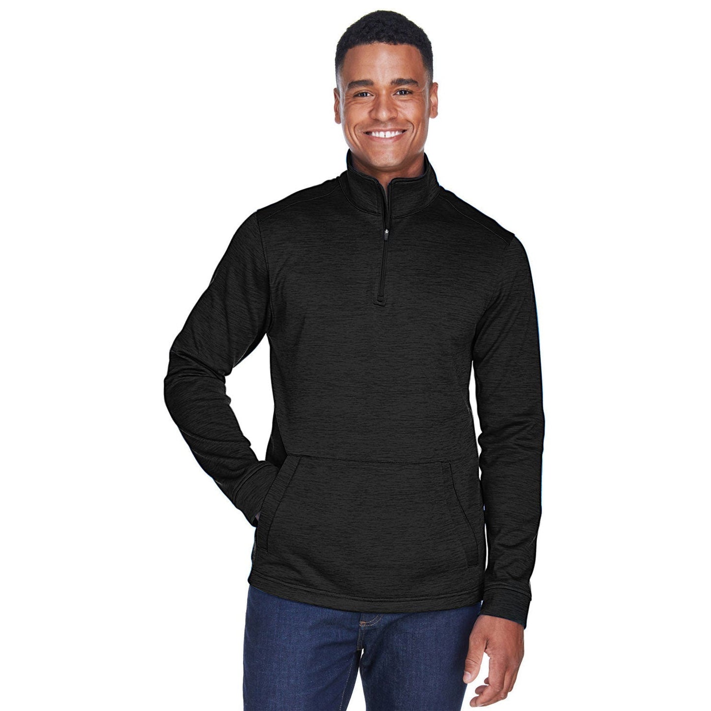 Black Heather Sweatshirt - Devon & Jones - Warm Fleece