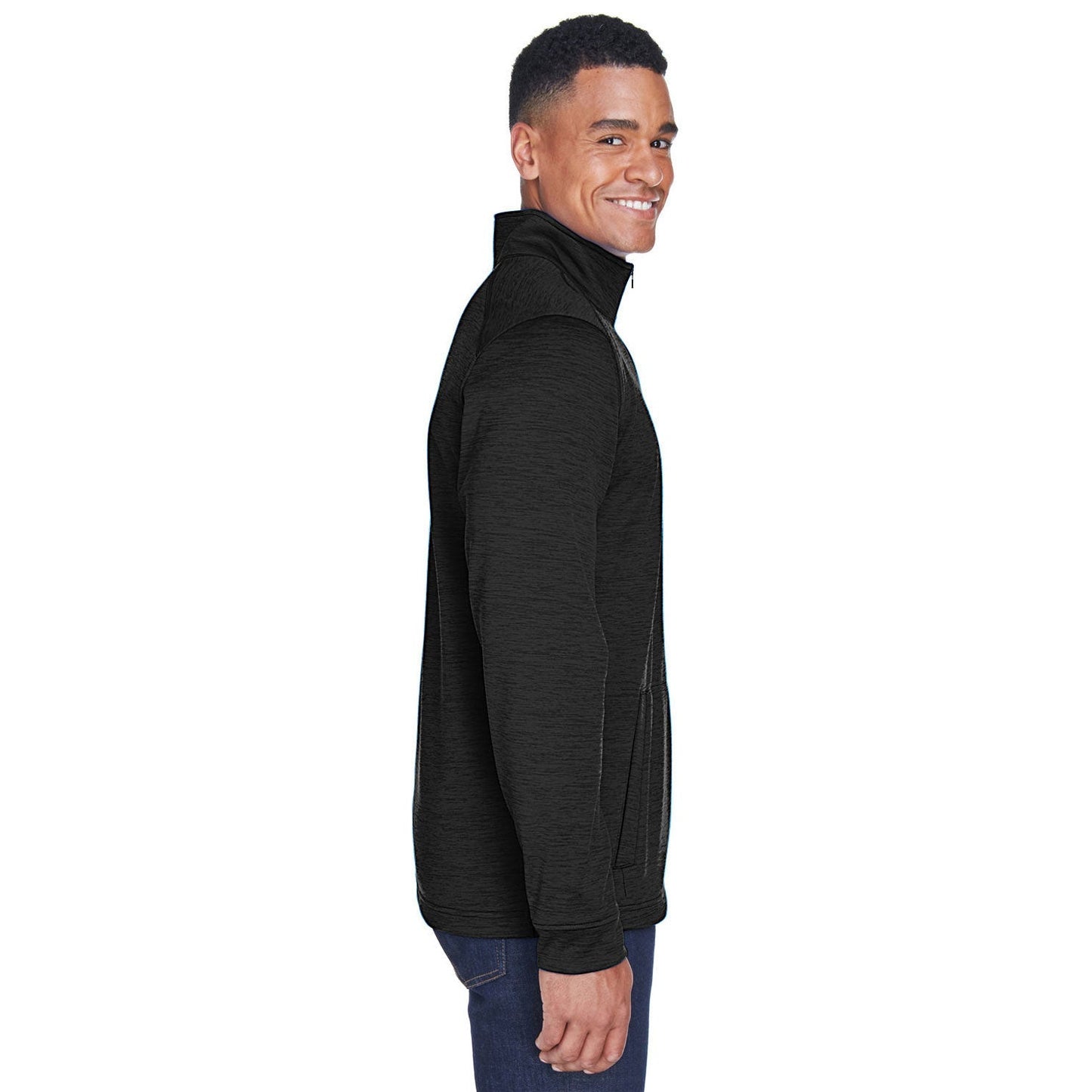 Black Heather Sweatshirt - Devon & Jones - Warm Fleece