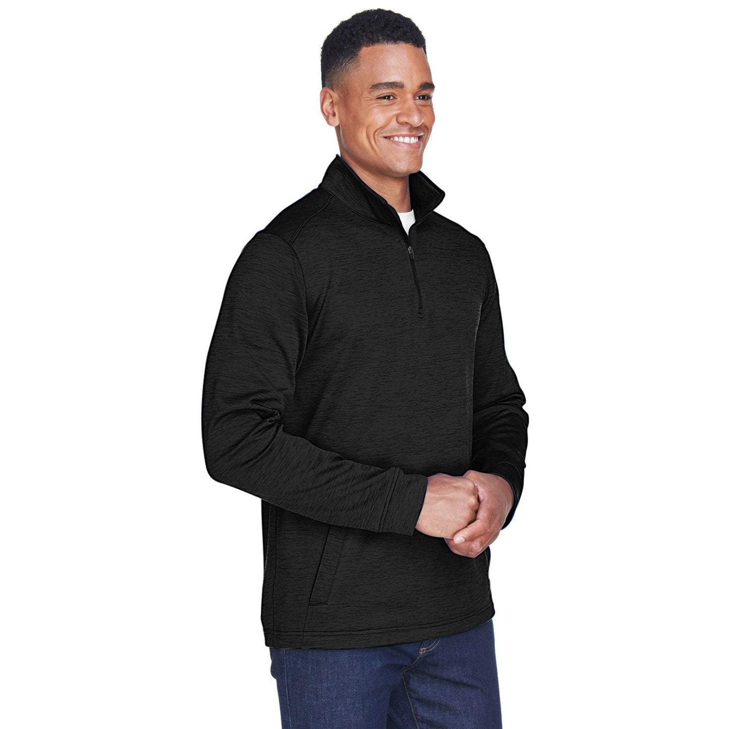 Black Heather Sweatshirt - Devon & Jones - Warm Fleece