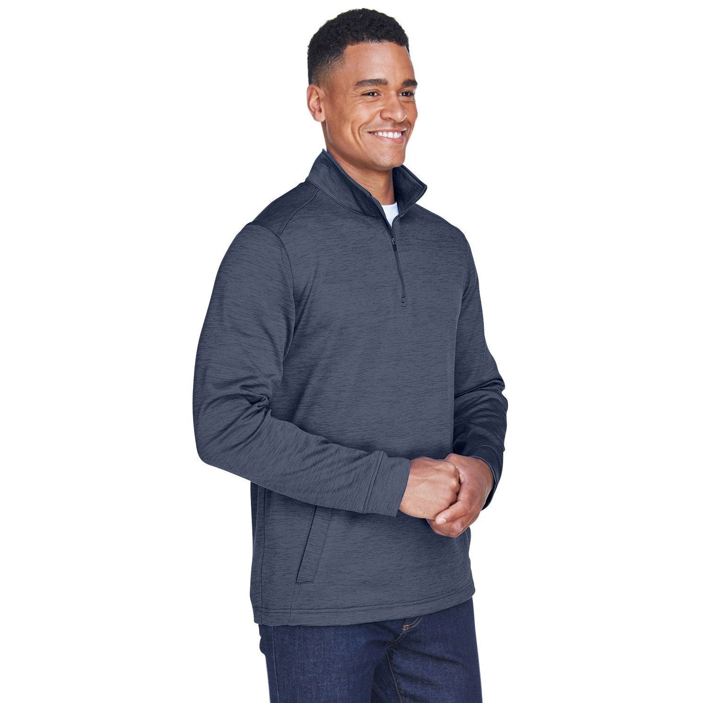 Black Heather Sweatshirt - Devon & Jones - Warm Fleece