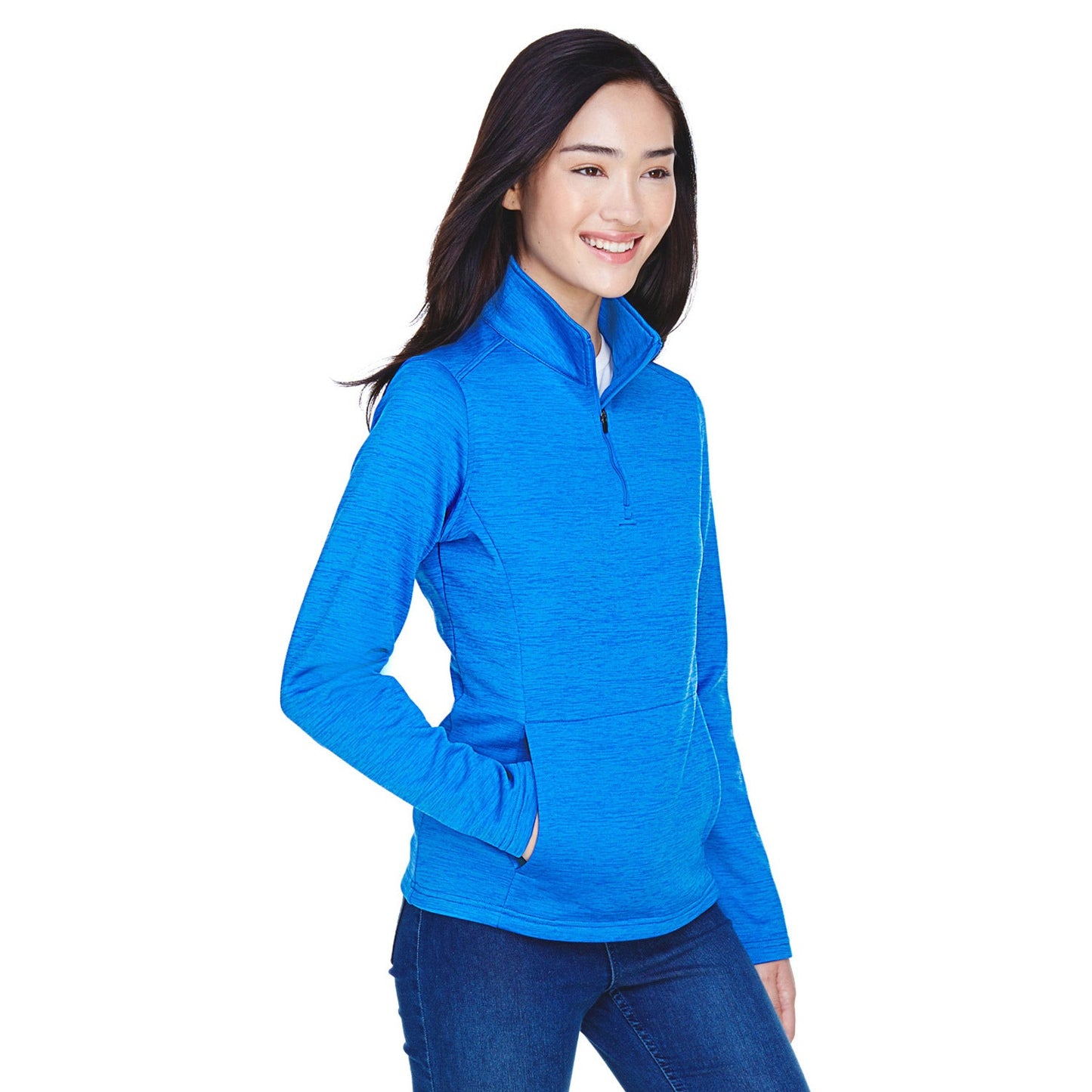 Black Heather Sweatshirts - Devon & Jones - Cozy Fleece