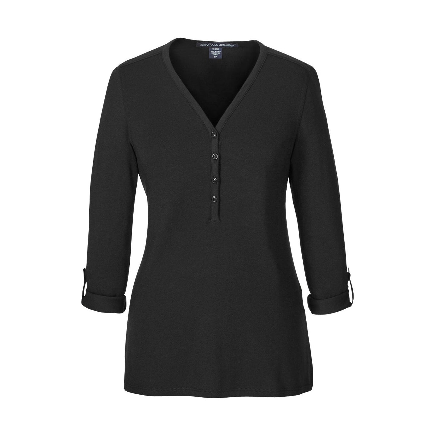 Black Blouses - Devon & Jones - Soft Knit Top