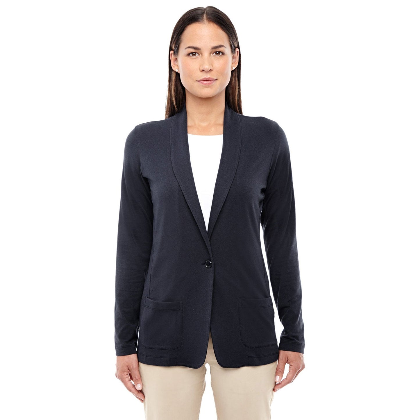 Black Cardigans - Devon & Jones - Elegant Shawl Collar
