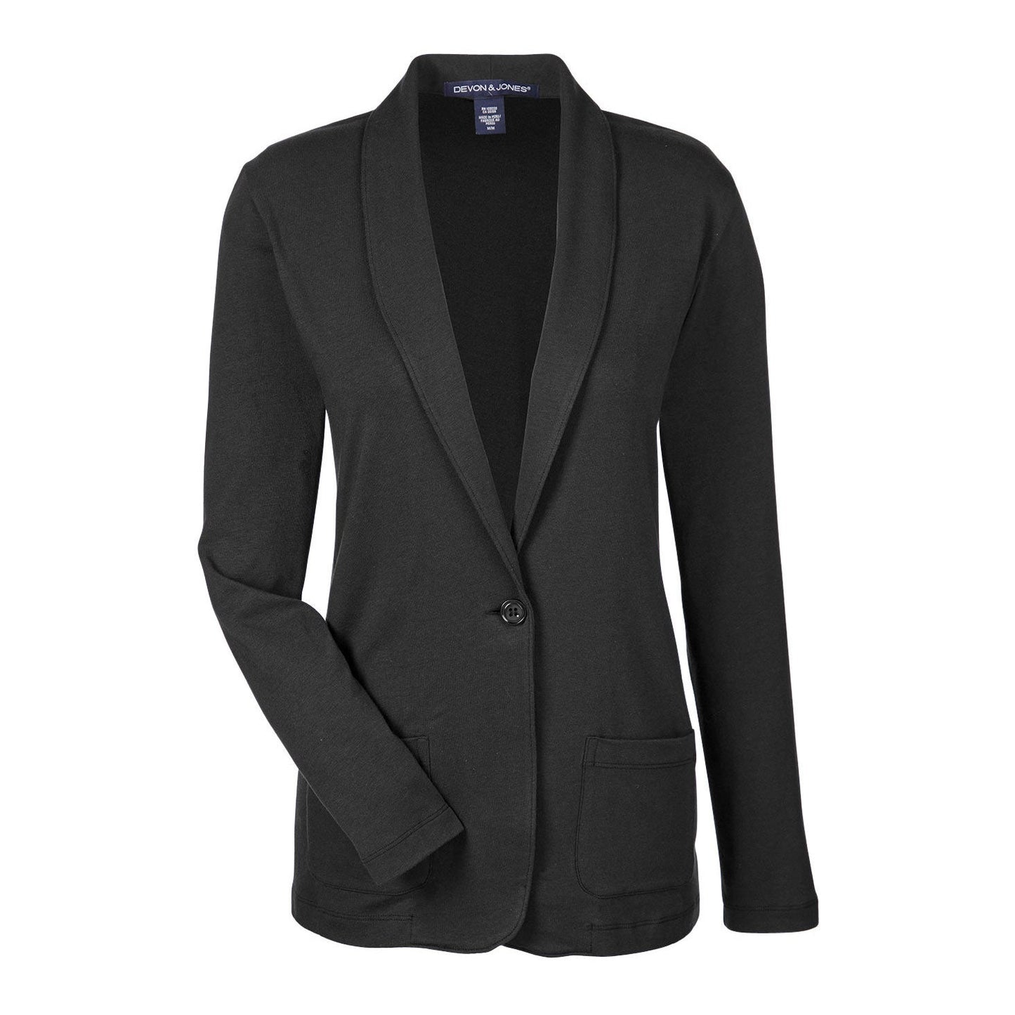 Black Cardigans - Devon & Jones - Elegant Shawl Collar