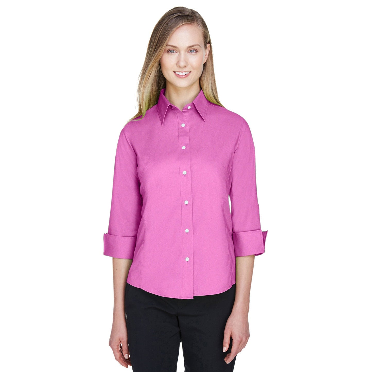Black Button Up Shirt - Devon & Jones - Perfect Fit