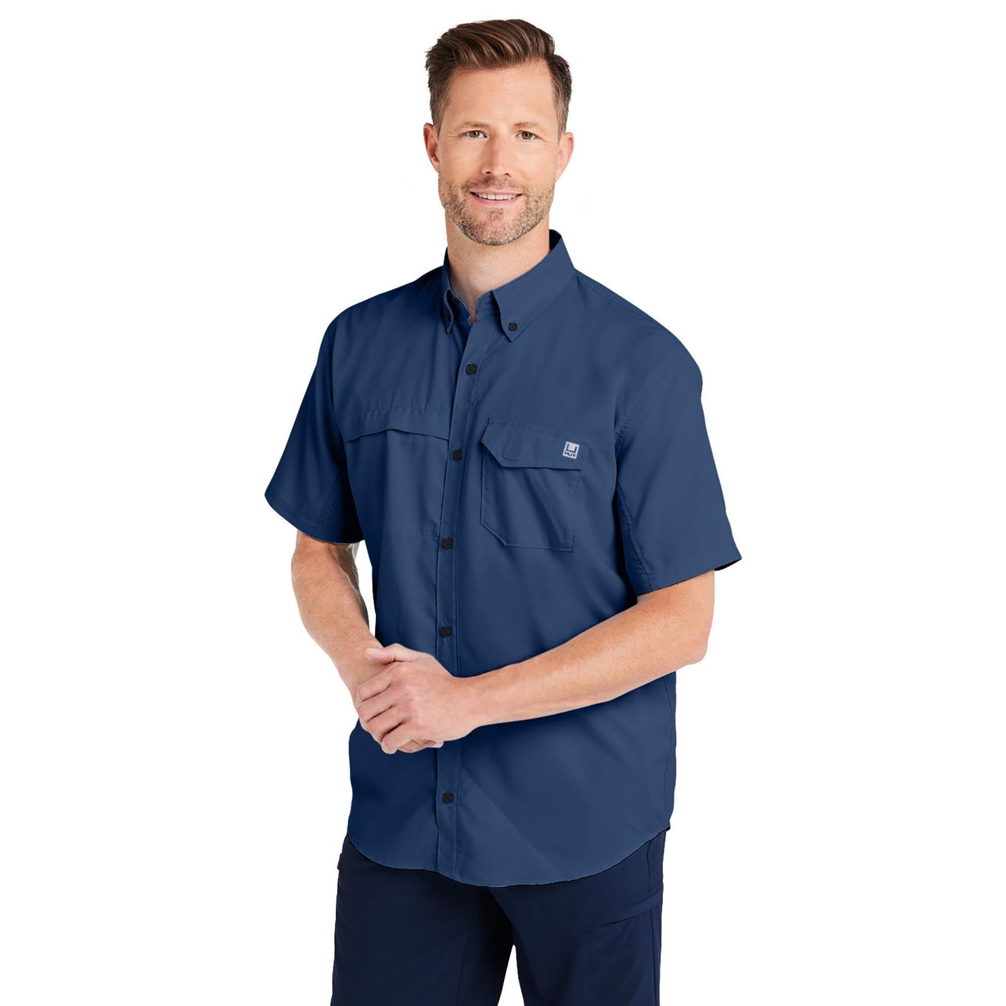 Black Button Up Shirt - Huk - Moisture Wicking