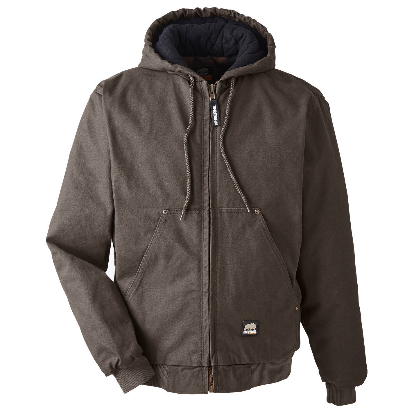 Black Jackets - Berne - Durable Hooded Jacket