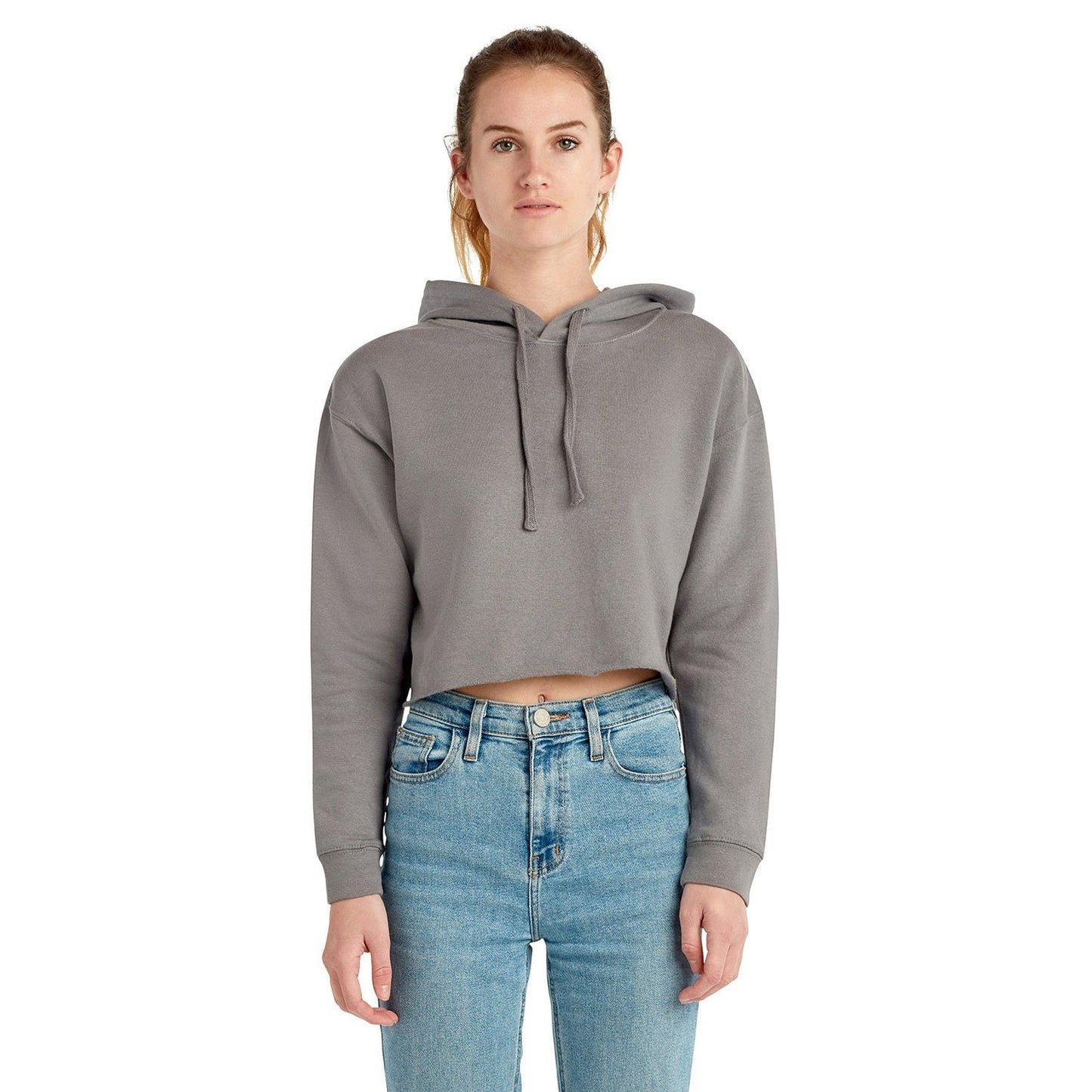 Black Cropped Hoodie - Lane Seven - Soft Fleece