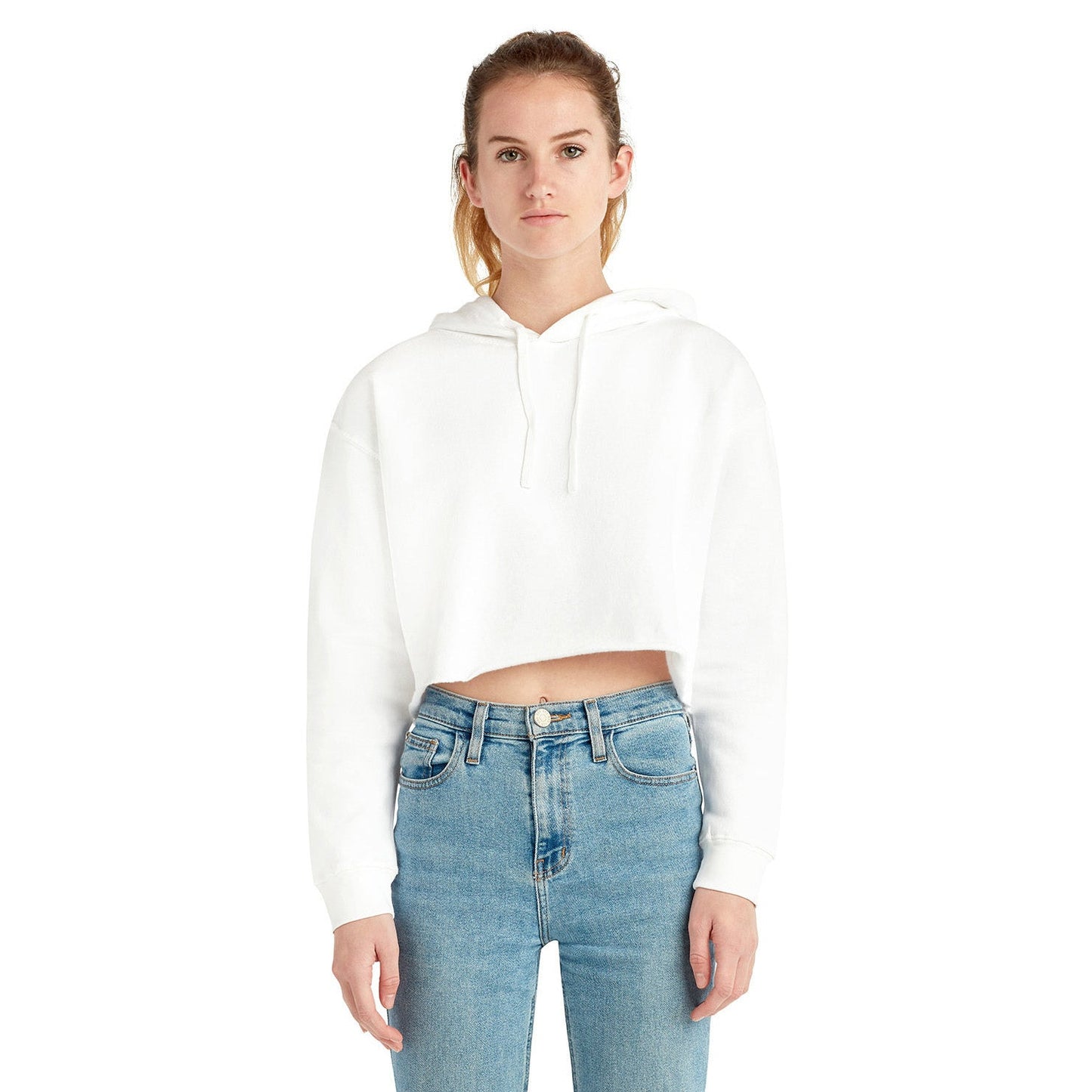 Black Cropped Hoodie - Lane Seven - Soft Fleece