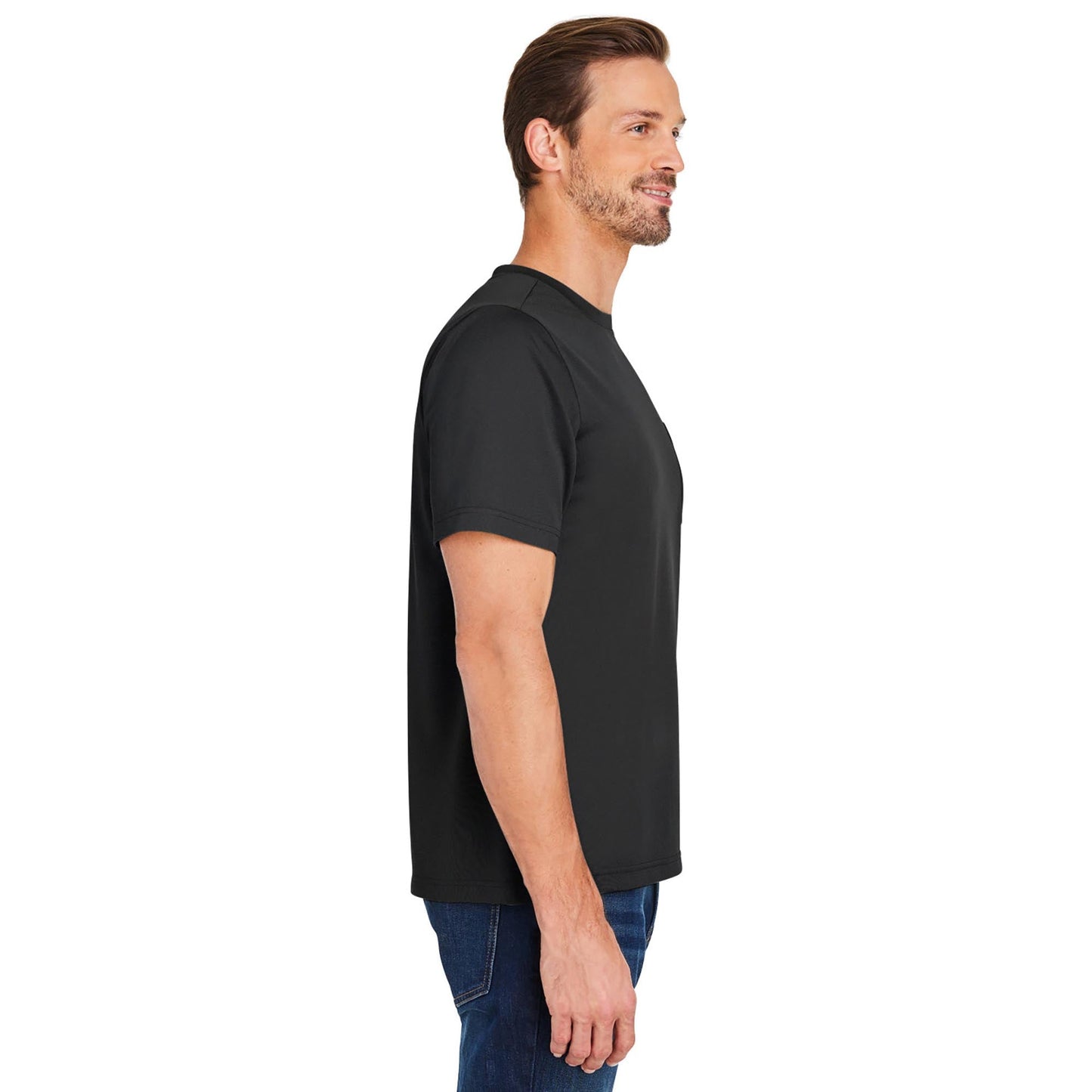 Black Workwear T-Shirt - Harriton - Moisture-Wicking