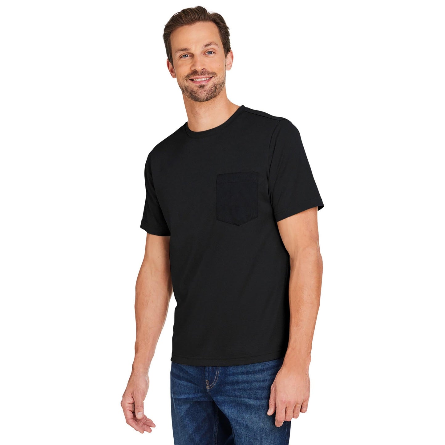 Black Workwear T-Shirt - Harriton - Moisture-Wicking
