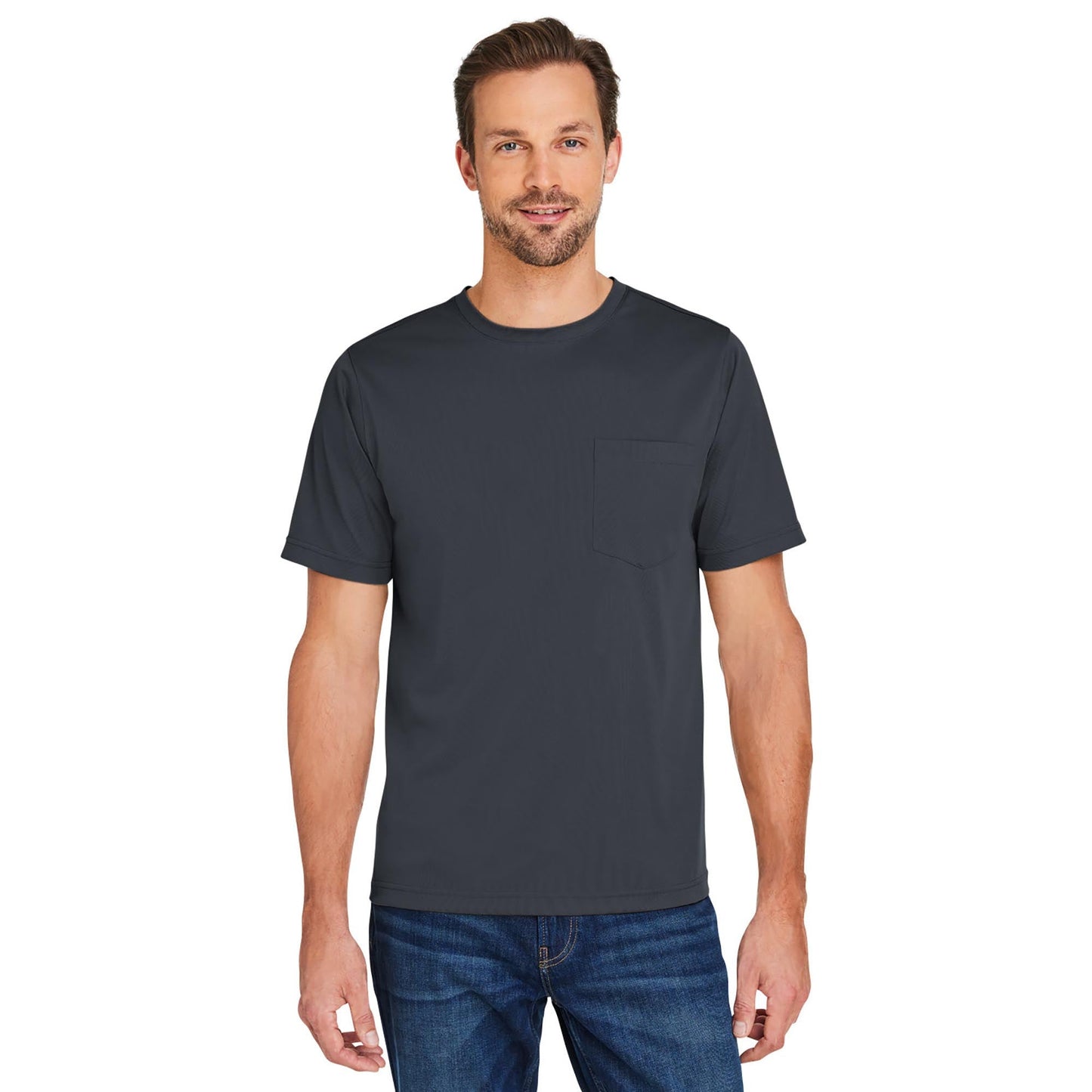Black Workwear T-Shirt - Harriton - Moisture-Wicking