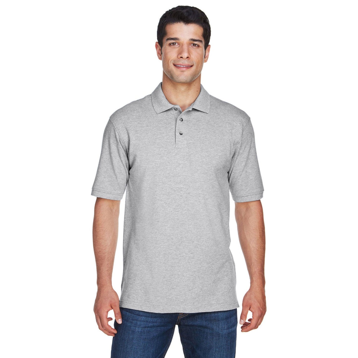 Black Polo Shirt - Harriton - Ringspun Cotton Pique