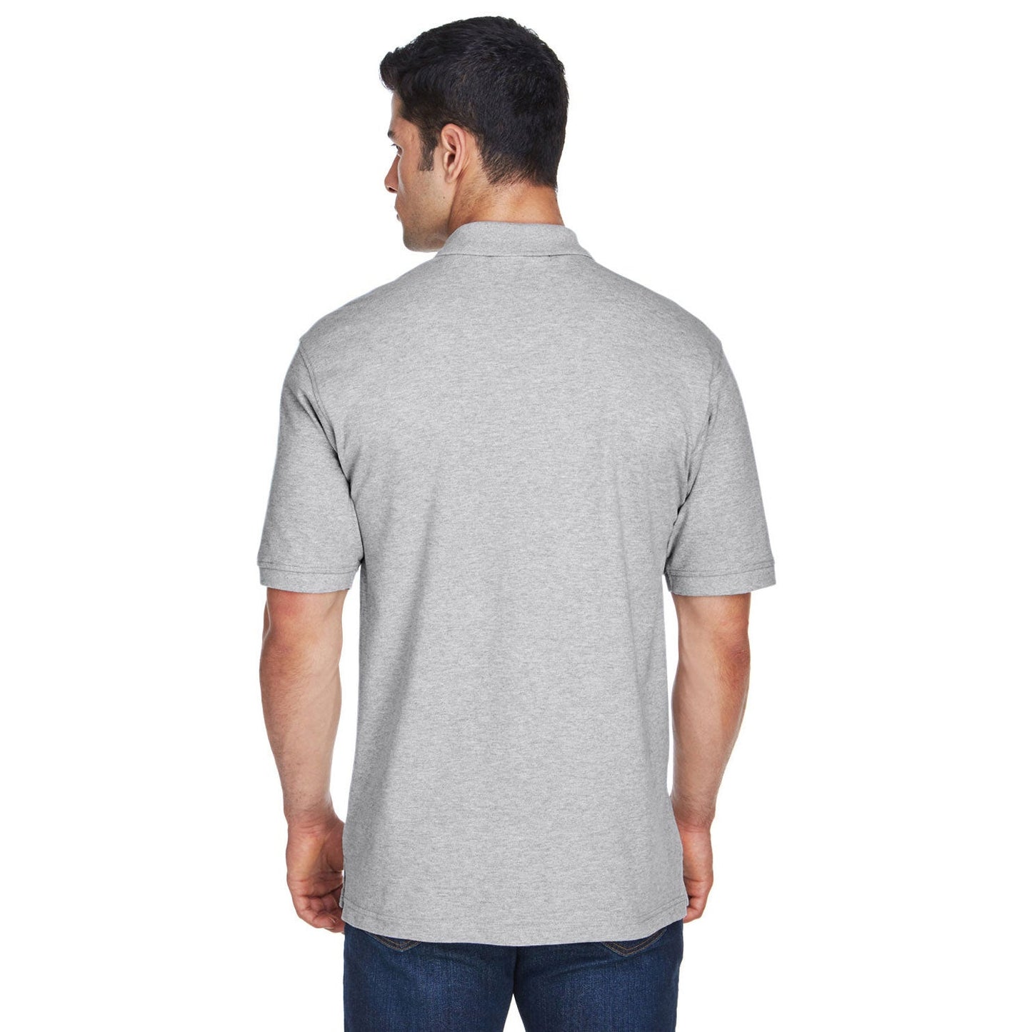 Black Polo Shirt - Harriton - Ringspun Cotton Pique