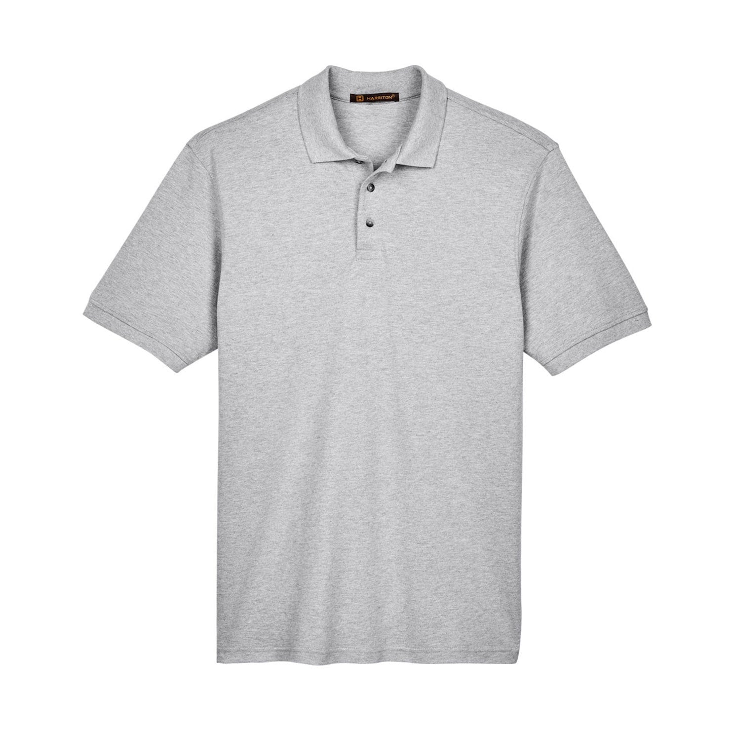 Black Polo Shirt - Harriton - Ringspun Cotton Pique