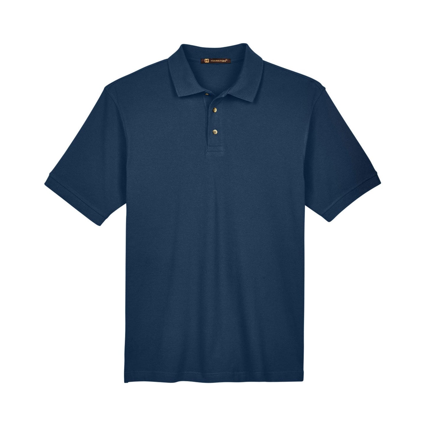 Black Polo Shirt - Harriton - Ringspun Cotton Pique