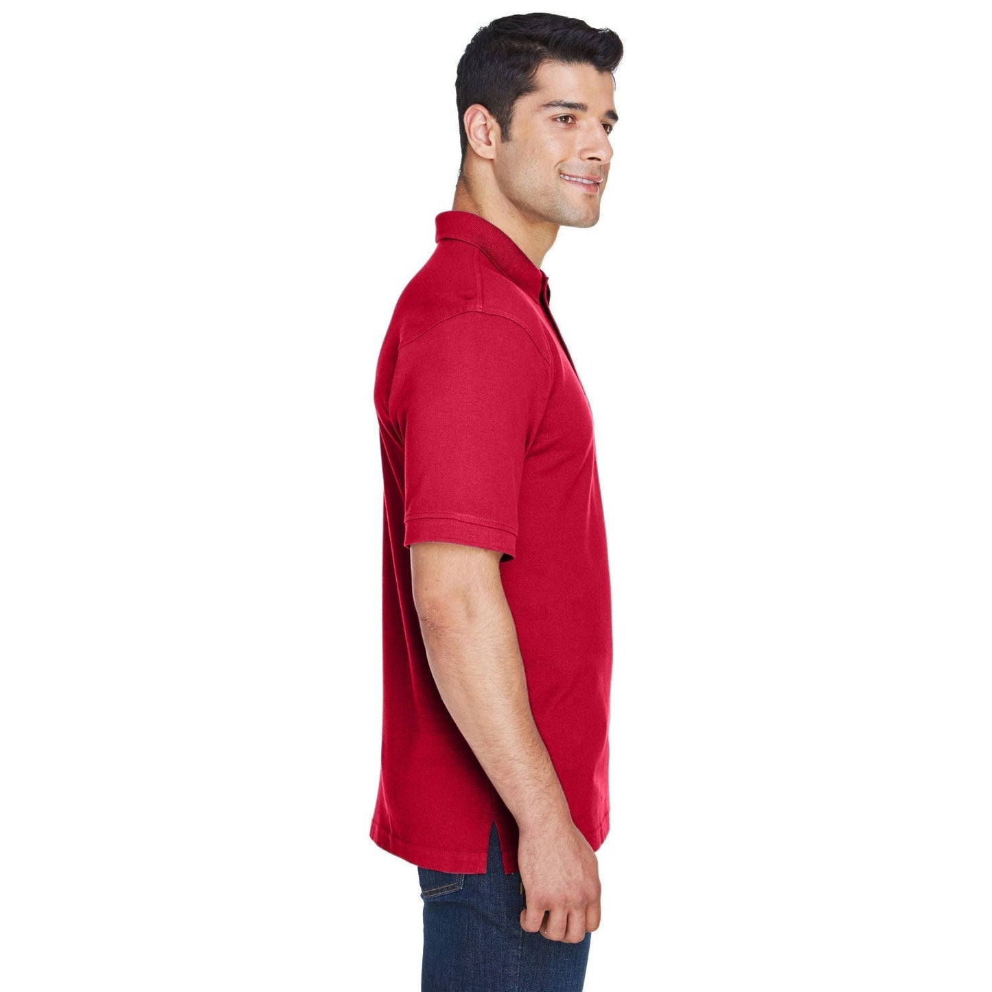 Black Polo Shirt - Harriton - Ringspun Cotton Pique