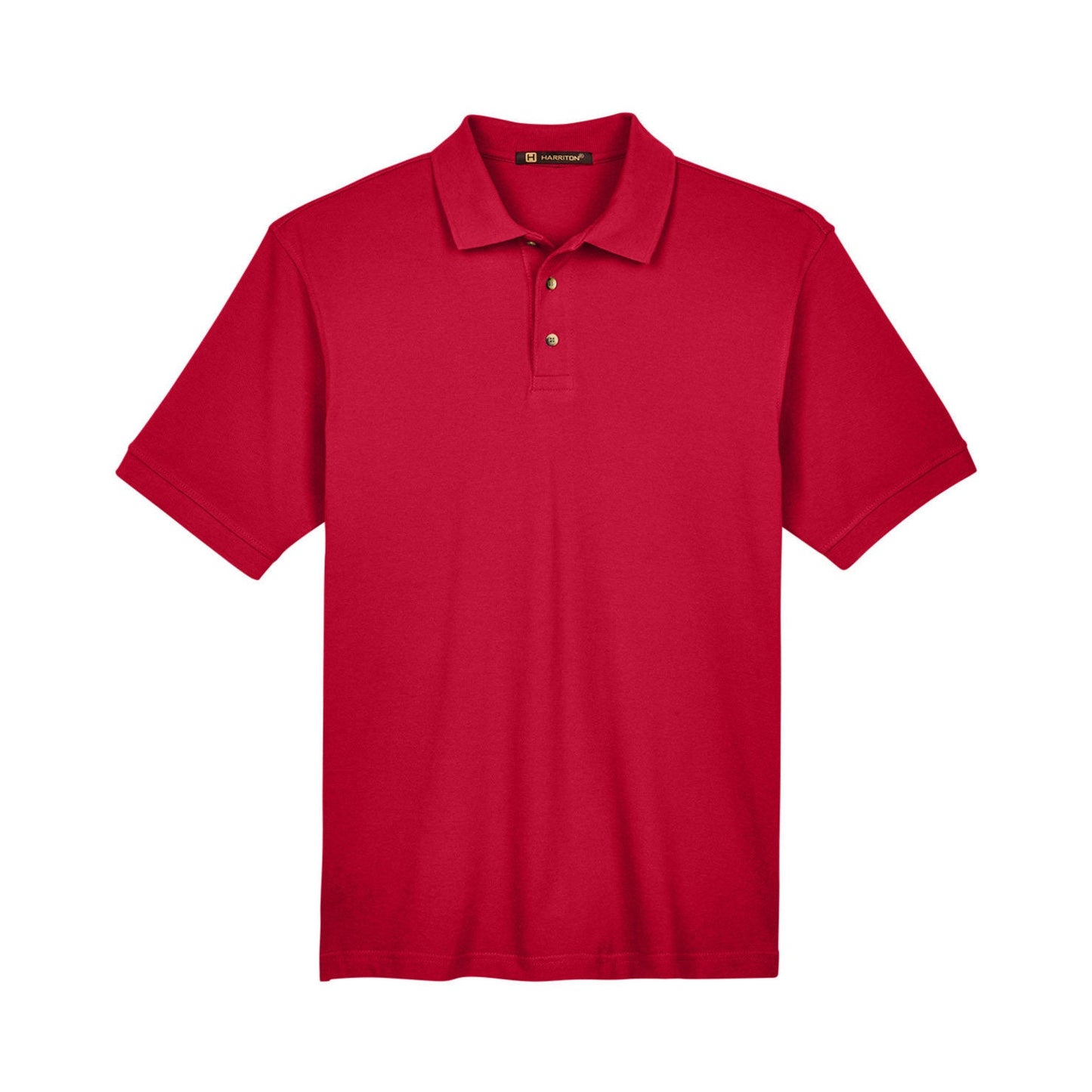 Black Polo Shirt - Harriton - Ringspun Cotton Pique
