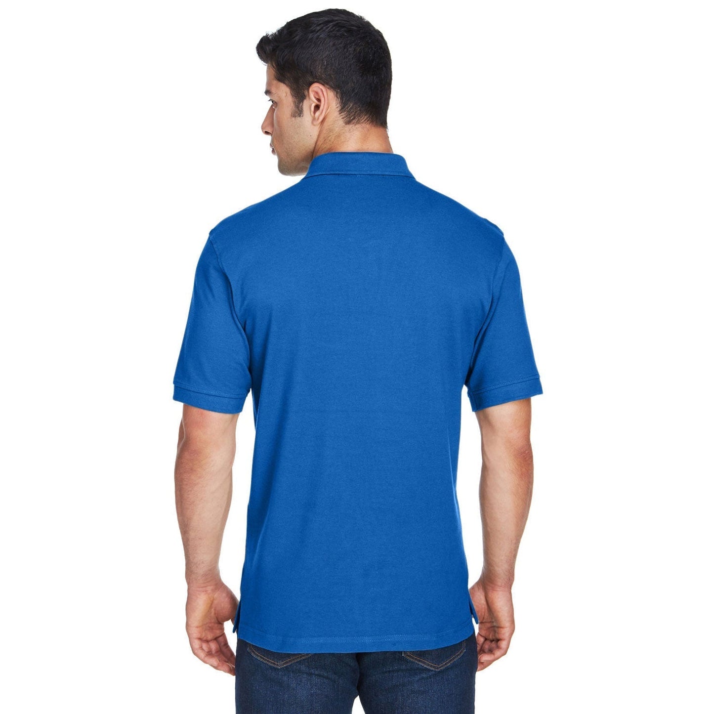 Black Polo Shirt - Harriton - Ringspun Cotton Pique