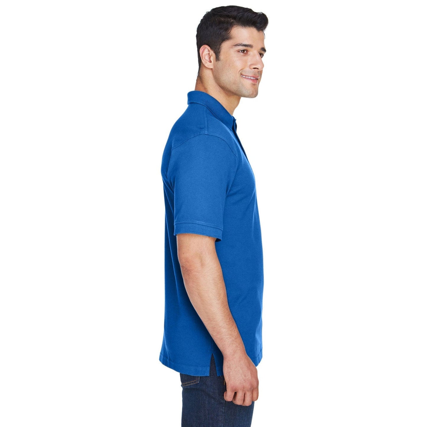 Black Polo Shirt - Harriton - Ringspun Cotton Pique