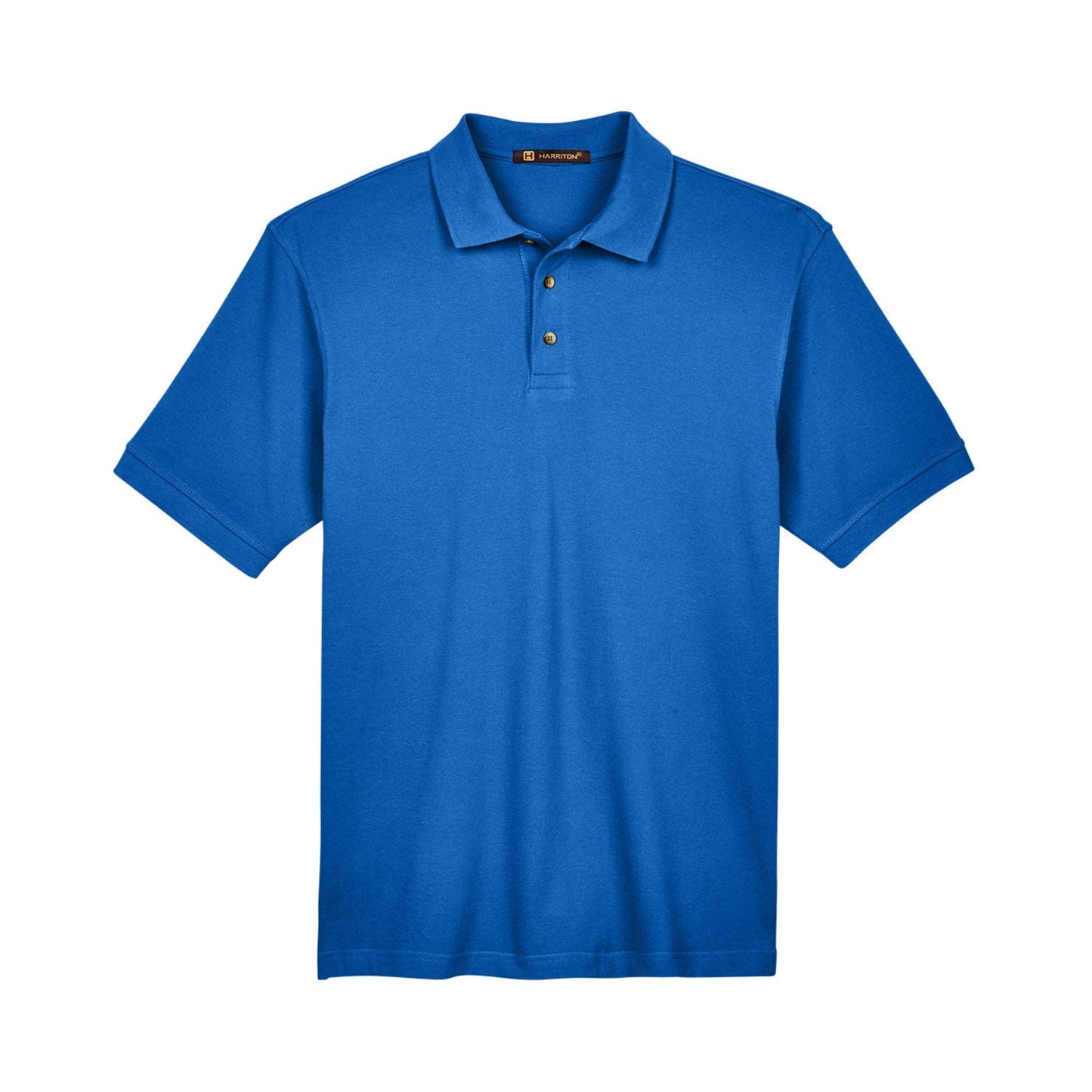 Black Polo Shirt - Harriton - Ringspun Cotton Pique