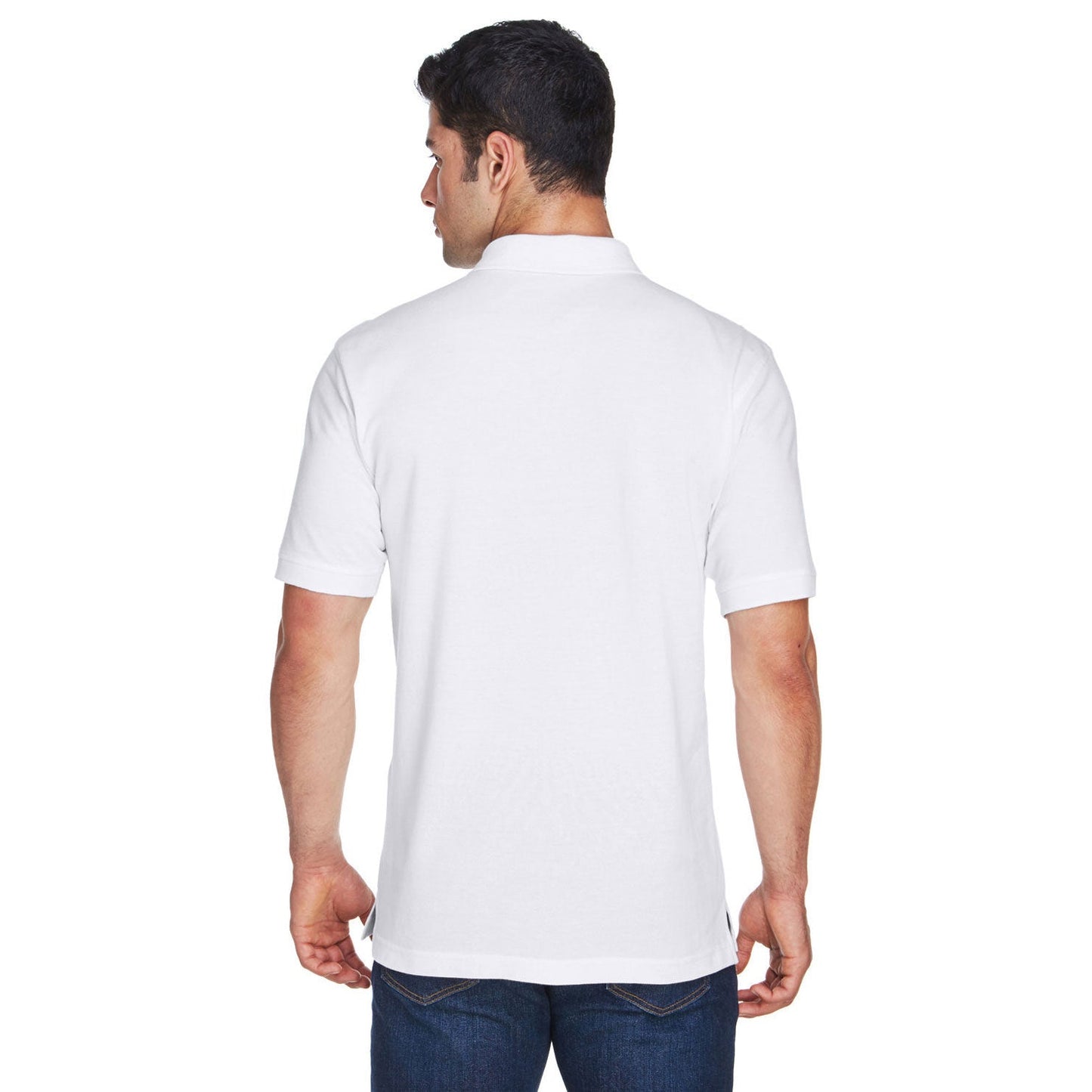 Black Polo Shirt - Harriton - Ringspun Cotton Pique