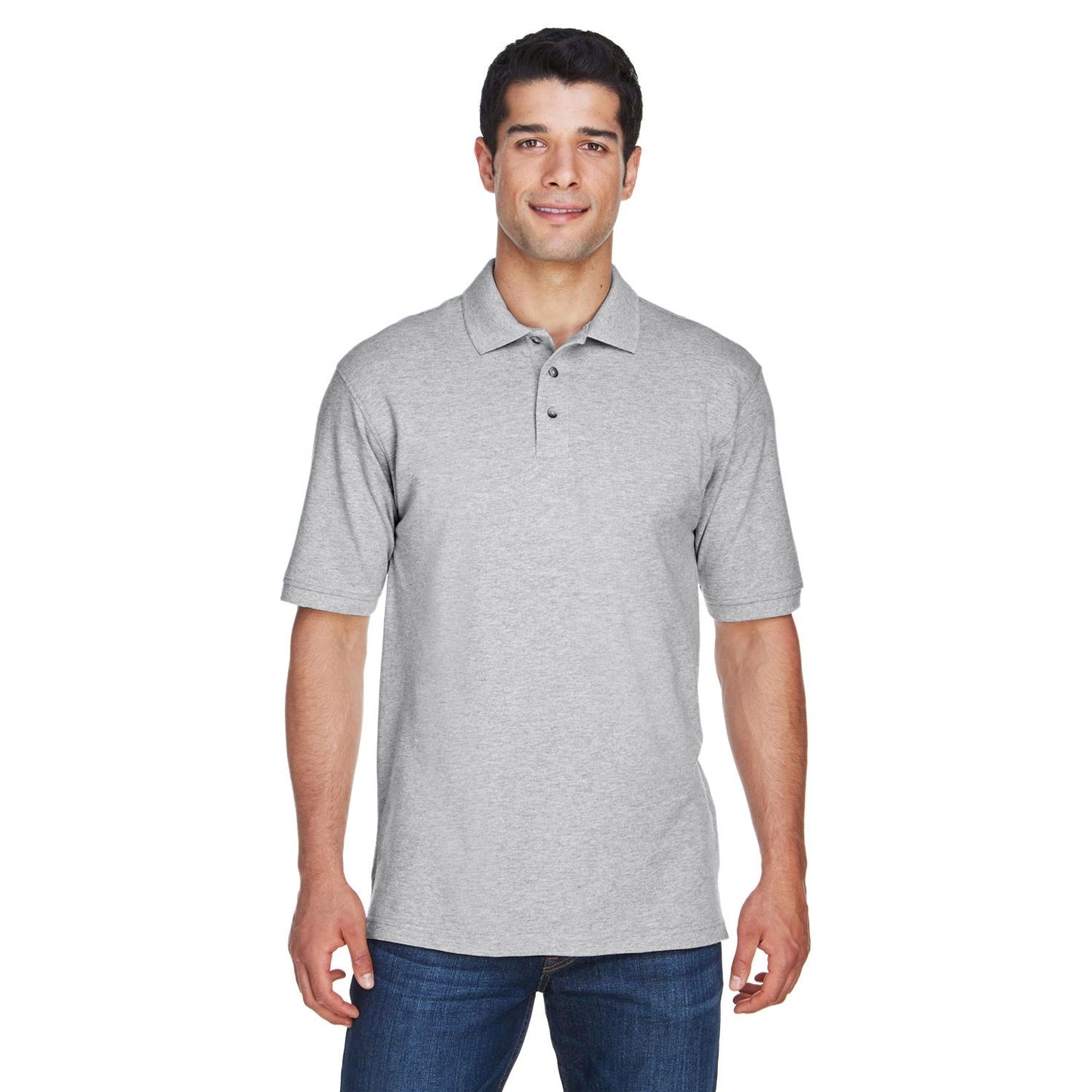 Black Polo Shirt - Harriton - Ringspun Cotton Pique