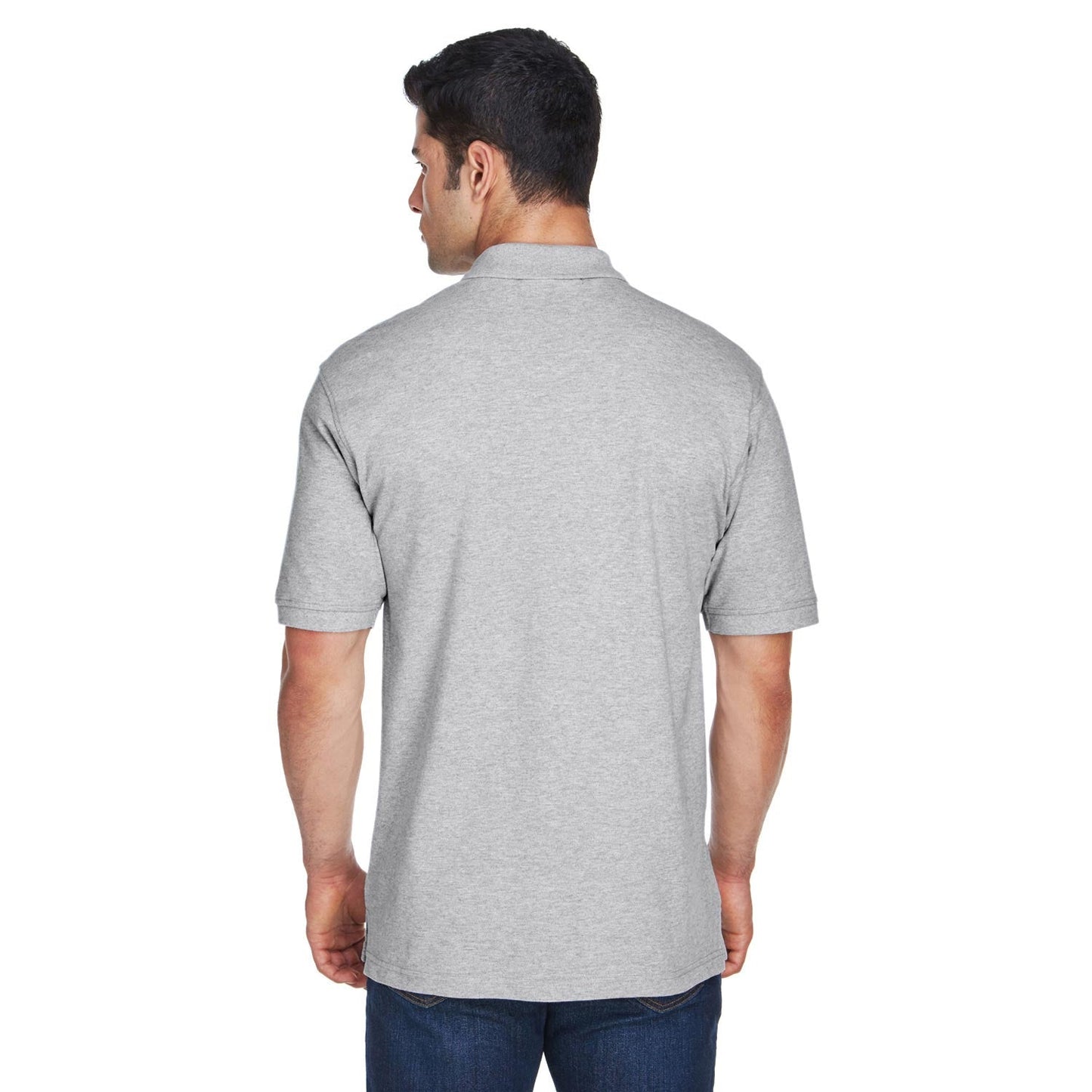 Black Polo Shirt - Harriton - Ringspun Cotton Pique