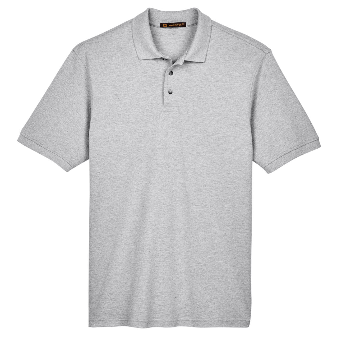 Black Polo Shirt - Harriton - Ringspun Cotton Pique