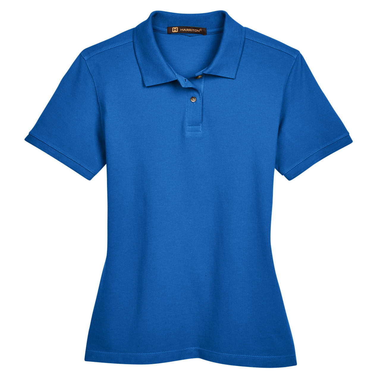 Black Polo Shirts - Harriton - Ringspun Cotton Pique