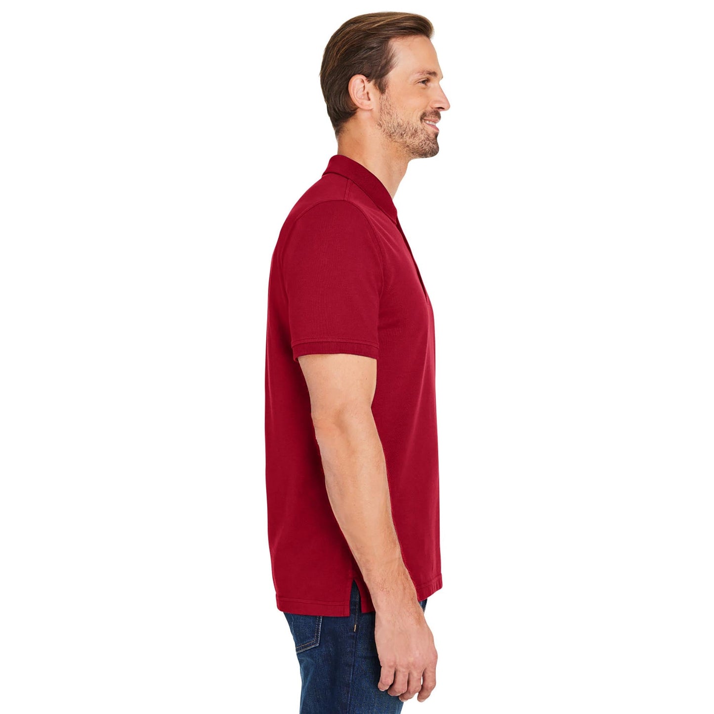 Black Polo Shirts - Harriton - Cotton Snag Protection