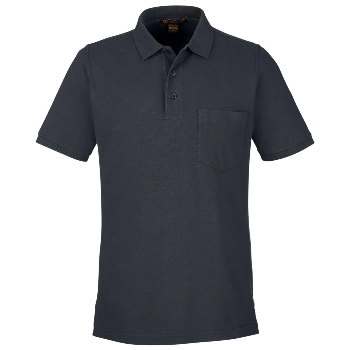 Black Polo Shirts - Harriton - Cotton Snag Protection
