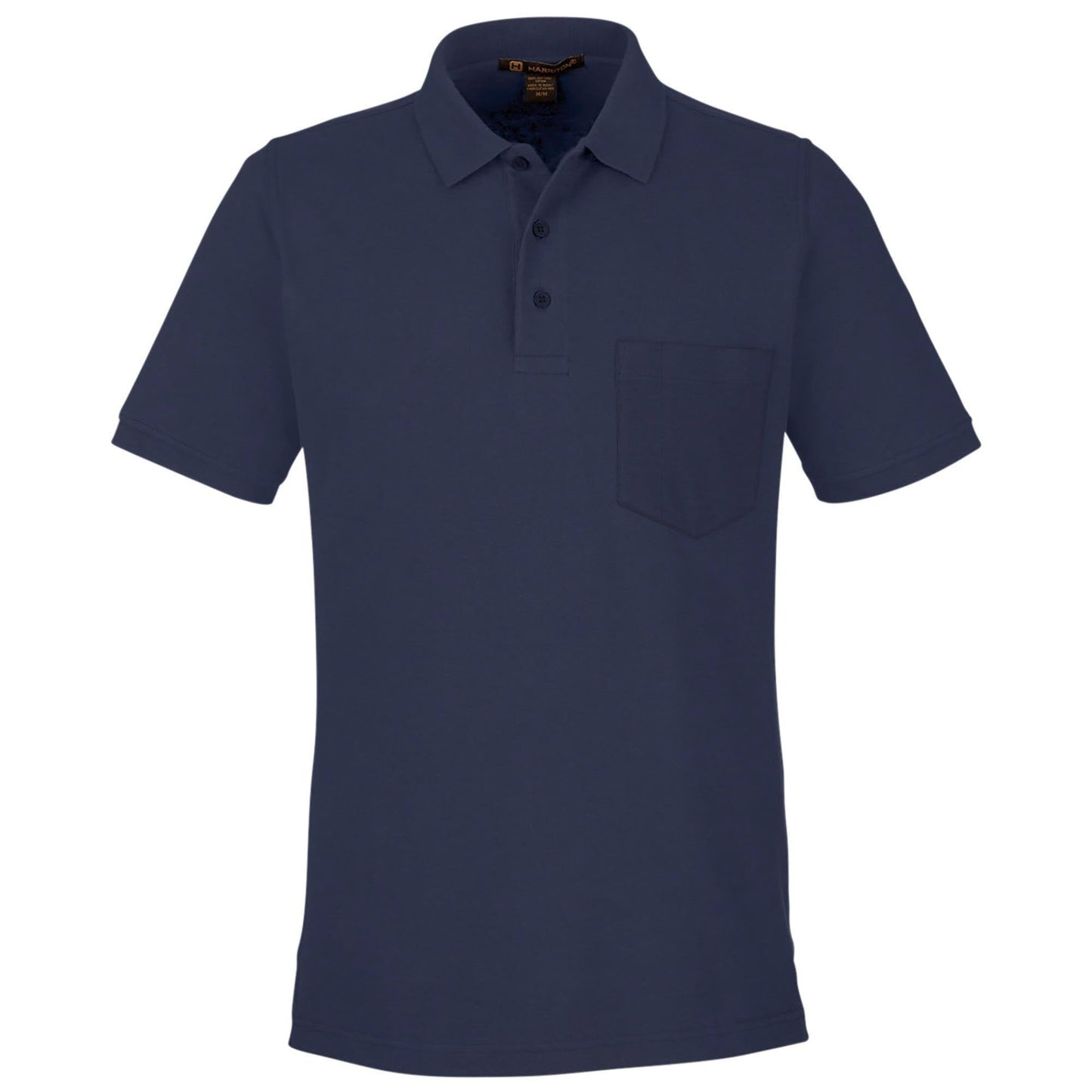Black Polo Shirts - Harriton - Cotton Snag Protection