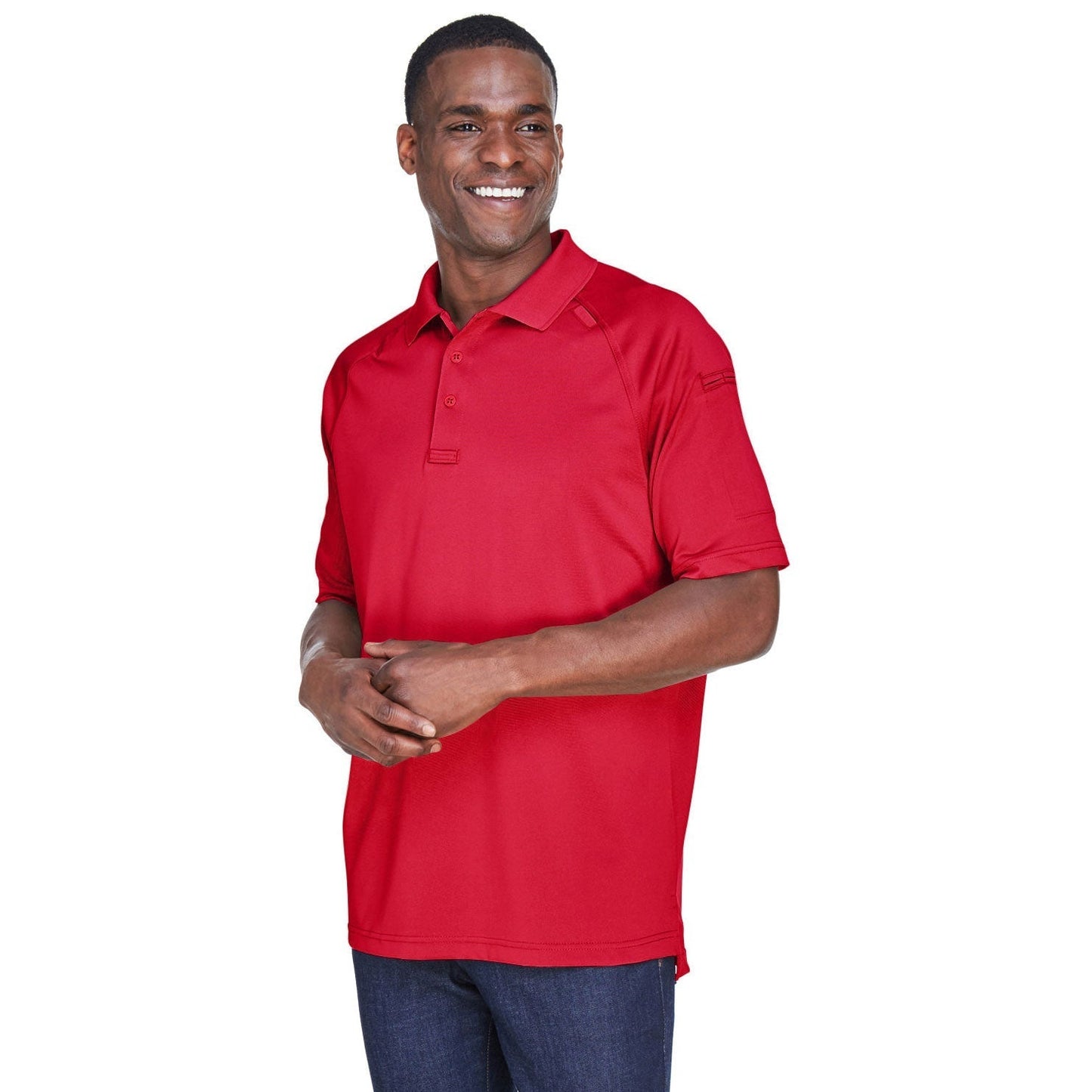 Black Tactical Polo Shirt - Harriton - Moisture-Wicking