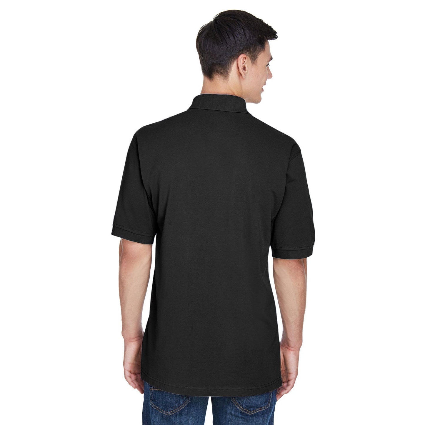 Black Polo Shirt - Harriton - Easy Blend Fabric